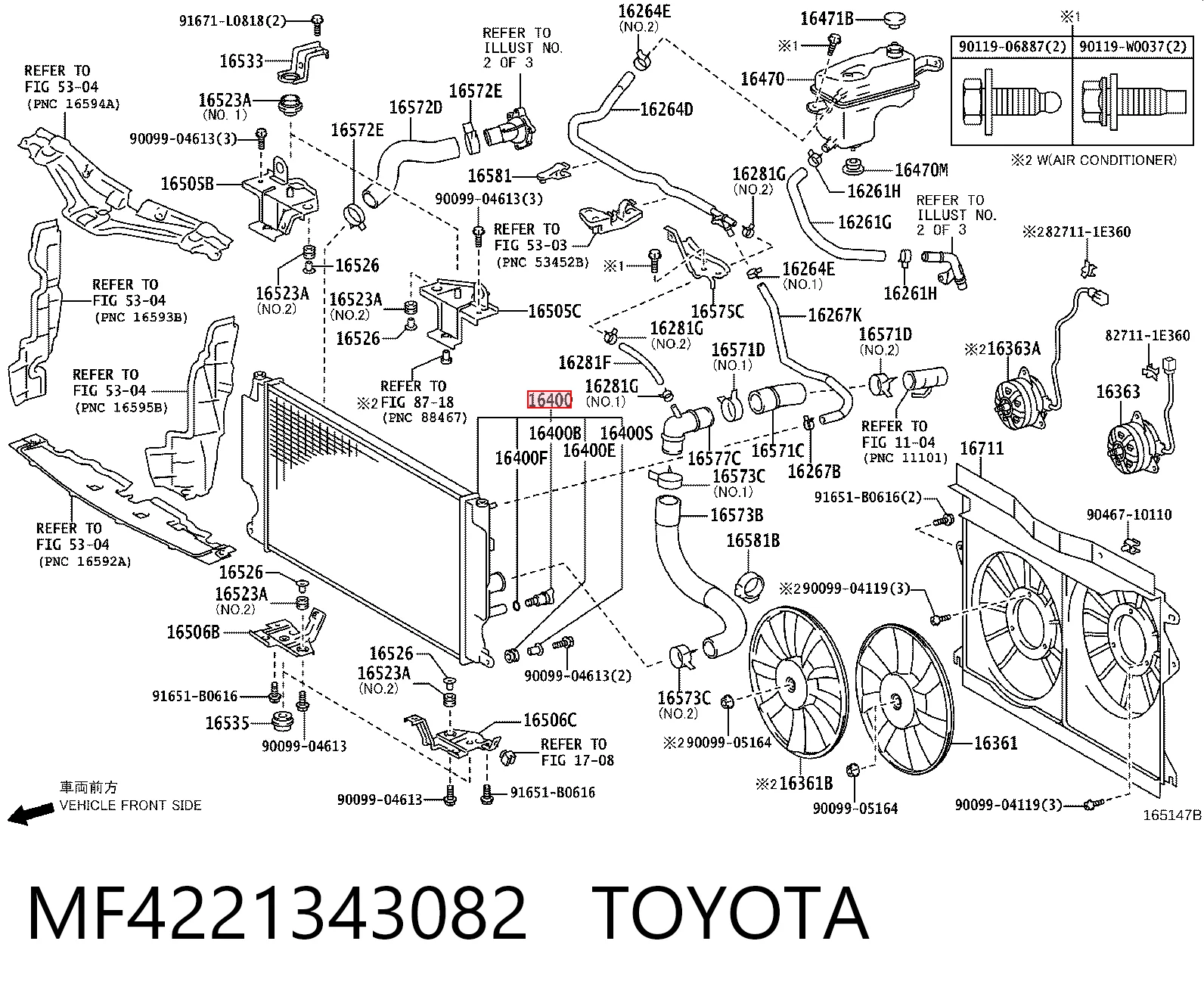 Do koszyka Chłodnica silnika Toyota Avensis III T27