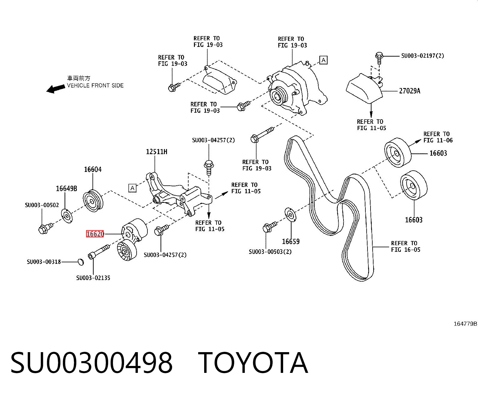 Do koszyka Napinacz paska napędowego Subaru Forester IV S13, SJ