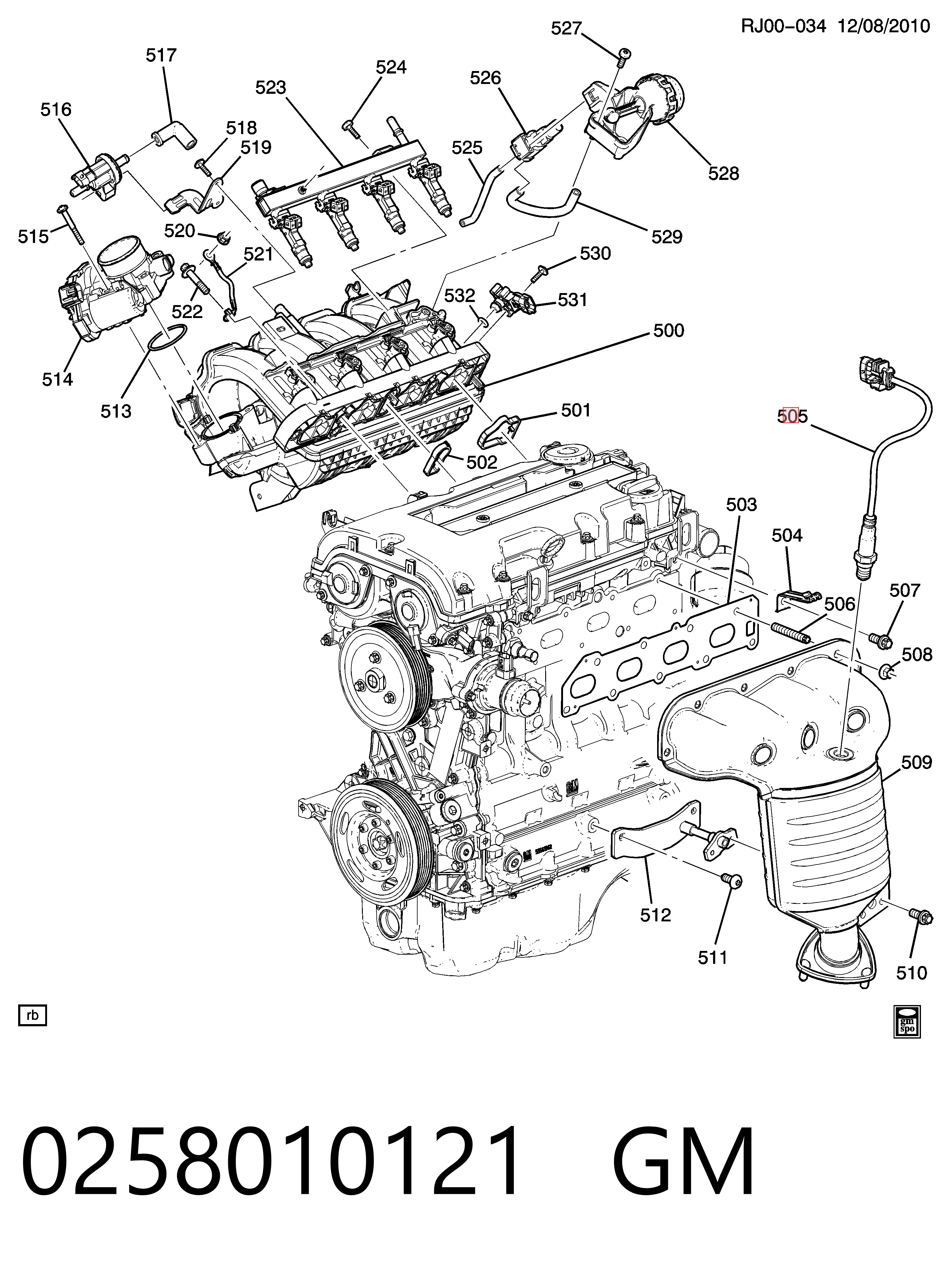 Sonda lambda, czujnik tlenu Opel Astra J Sports Tourer
