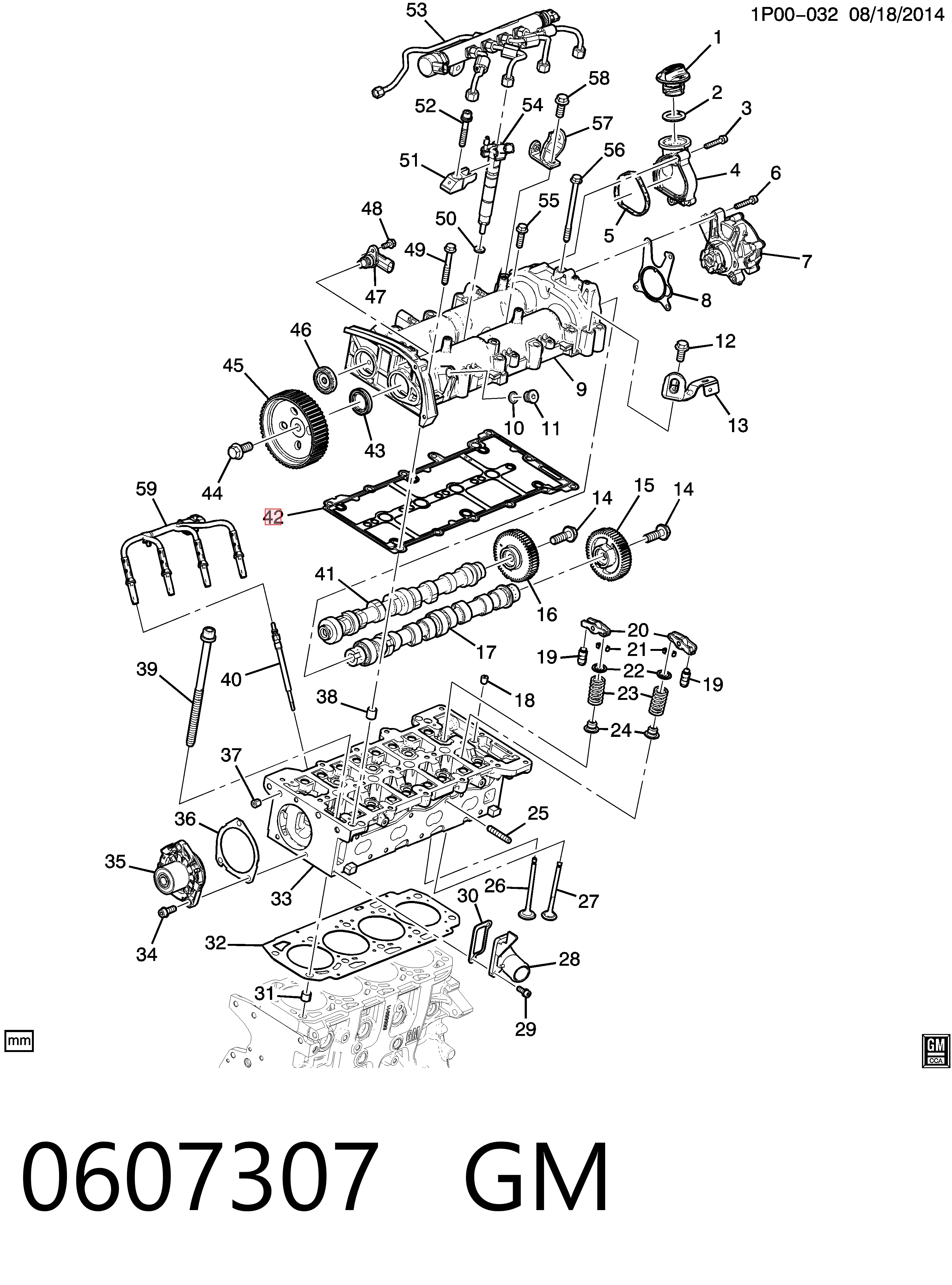 Uszczelka pokrywy zaworowej silnika do Fiat Doblo II 263