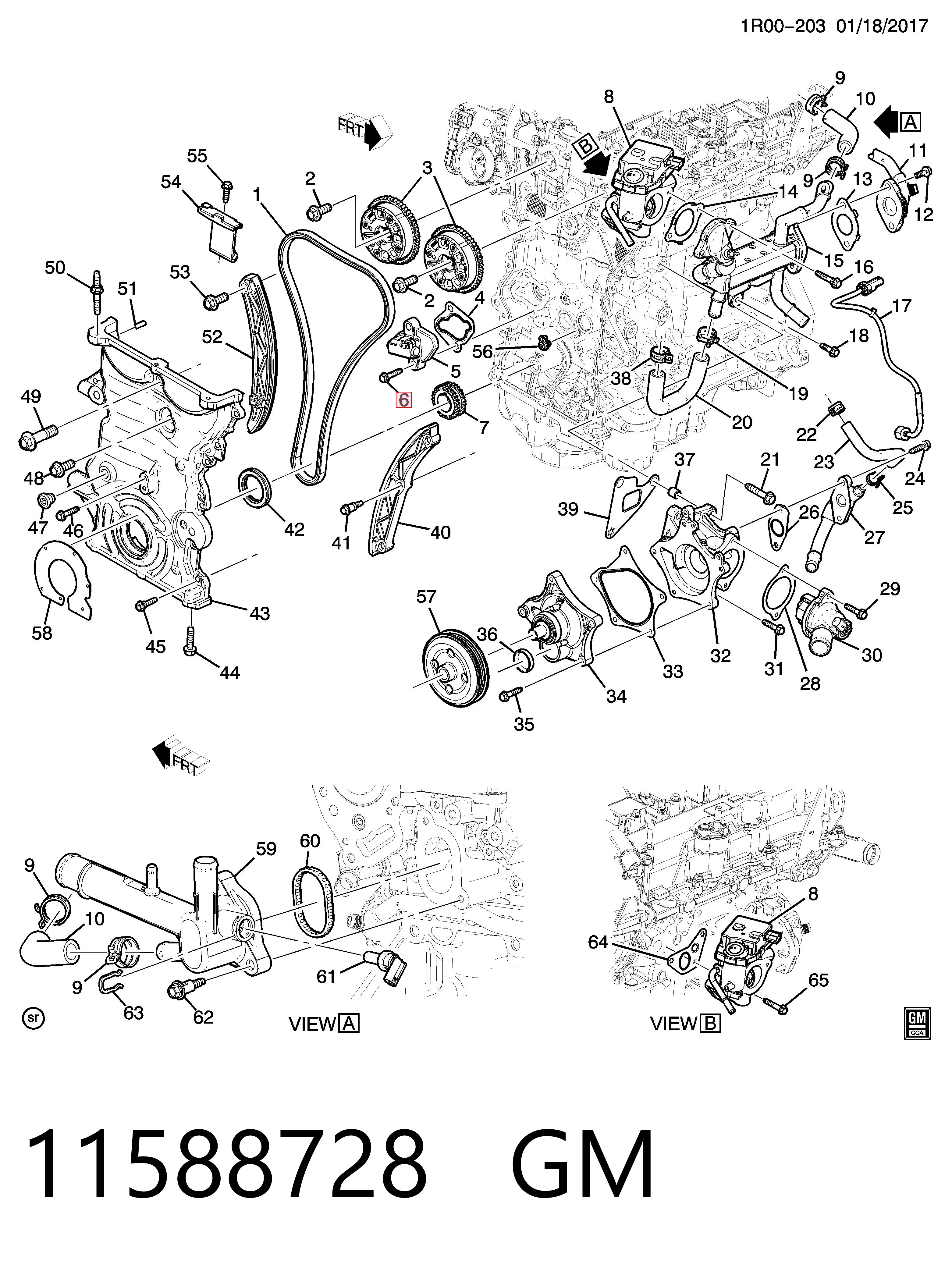11588728 General Motors Łańcuch rozrządu, zestaw