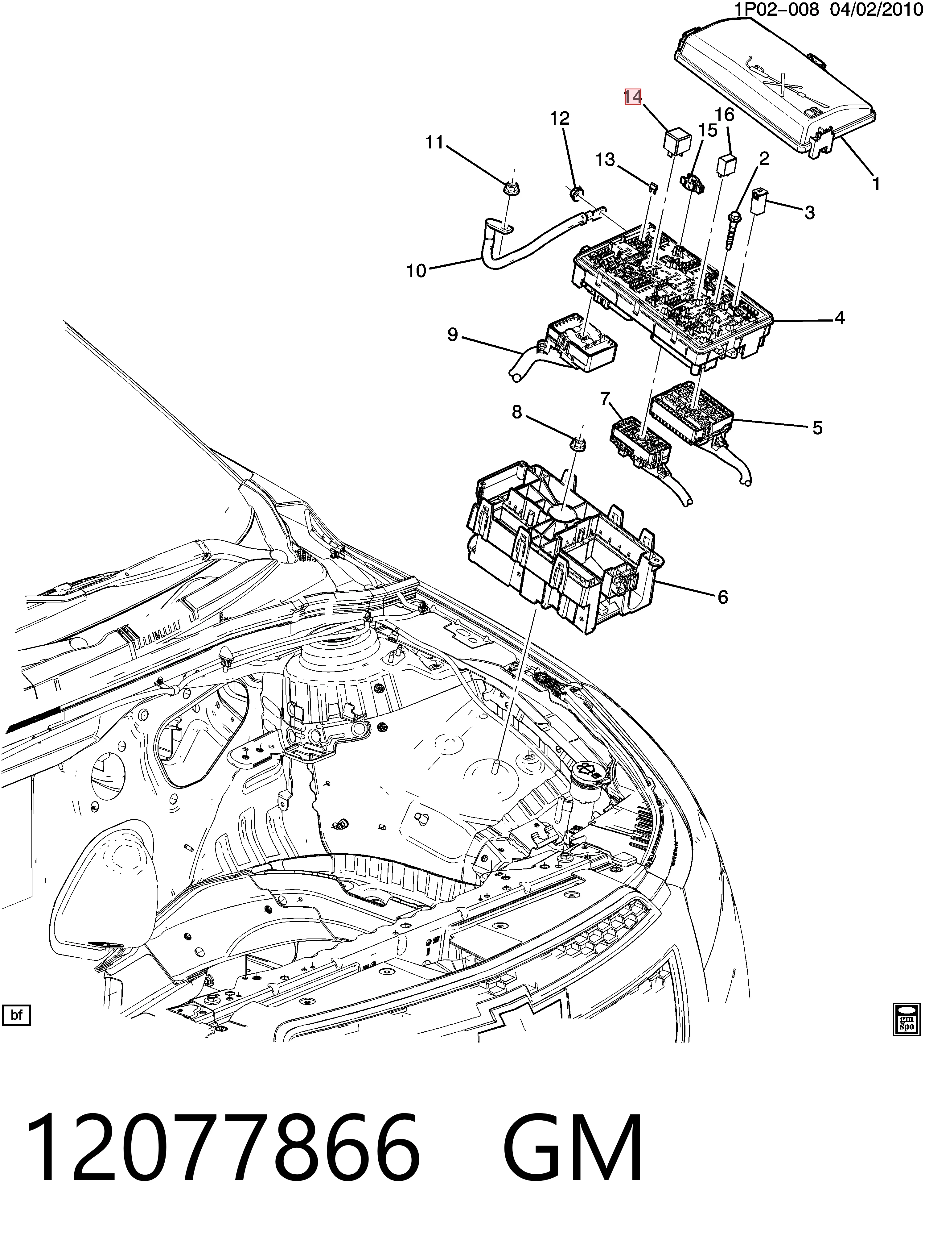 12077866 General Motors Elektryczne przekaźnik wielofunkcyjne