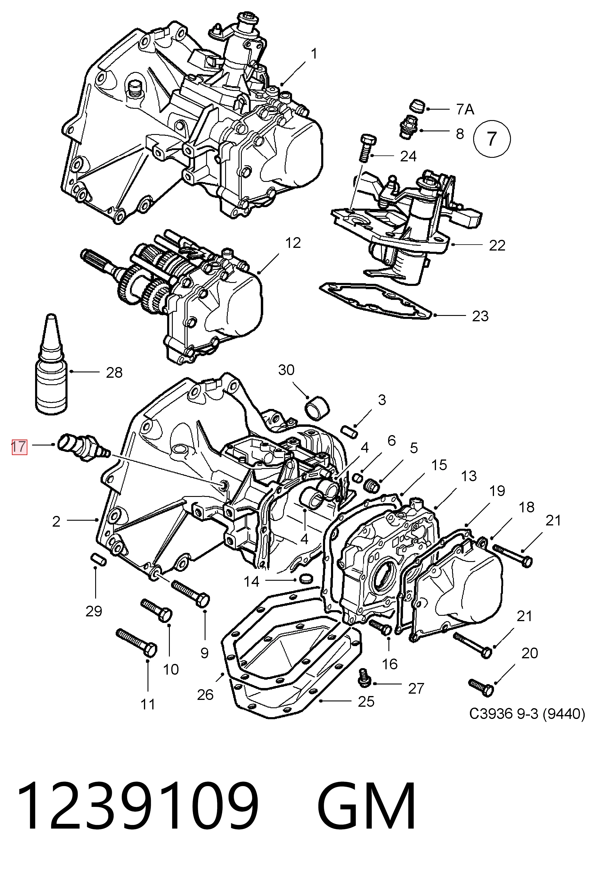  Czujnik włączania światła cofania Opel Astra 