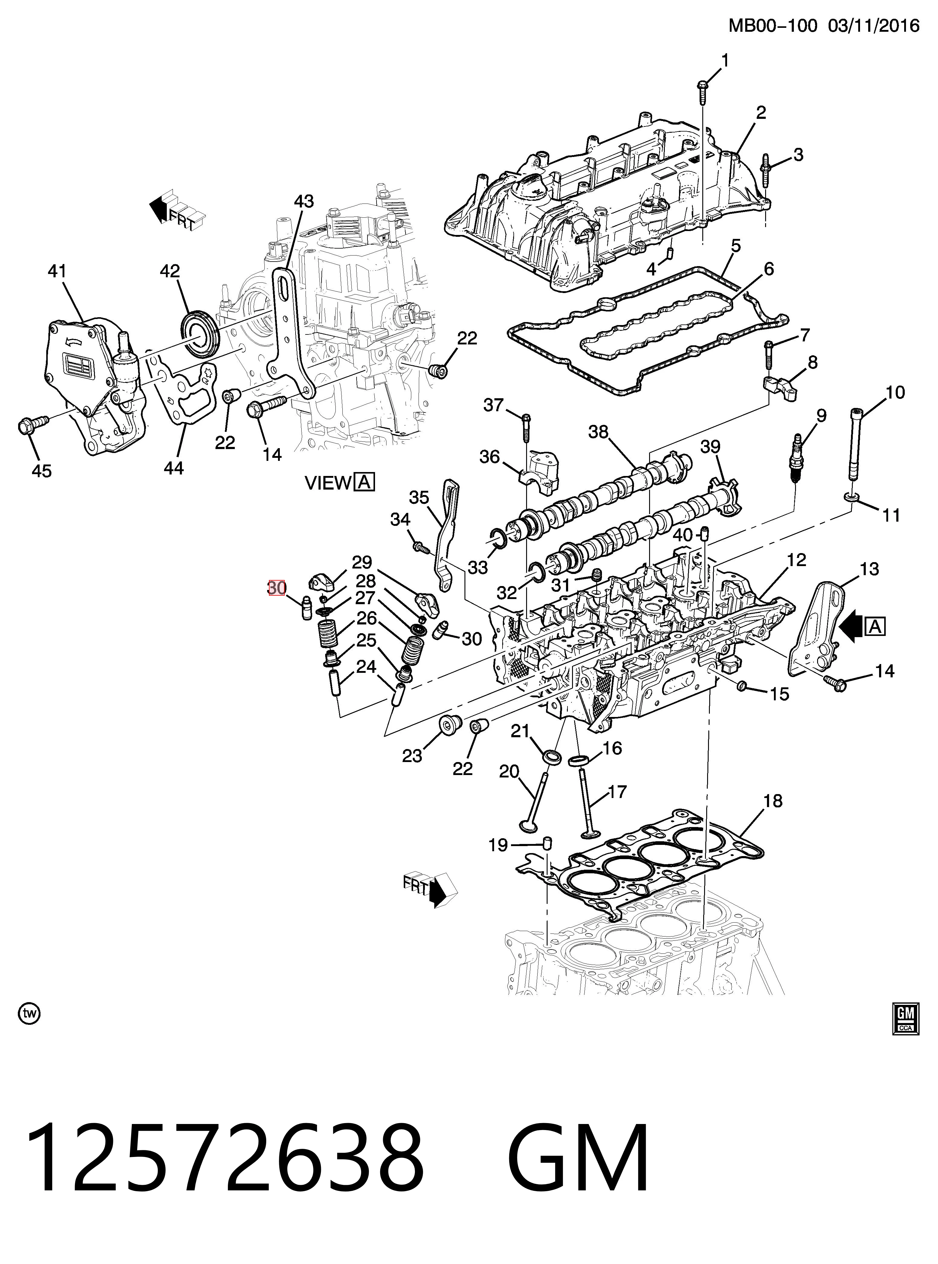 12572638 General Motors Kompensator hydrauliczny (popychacz hydrauliczny), popychacz zaworu