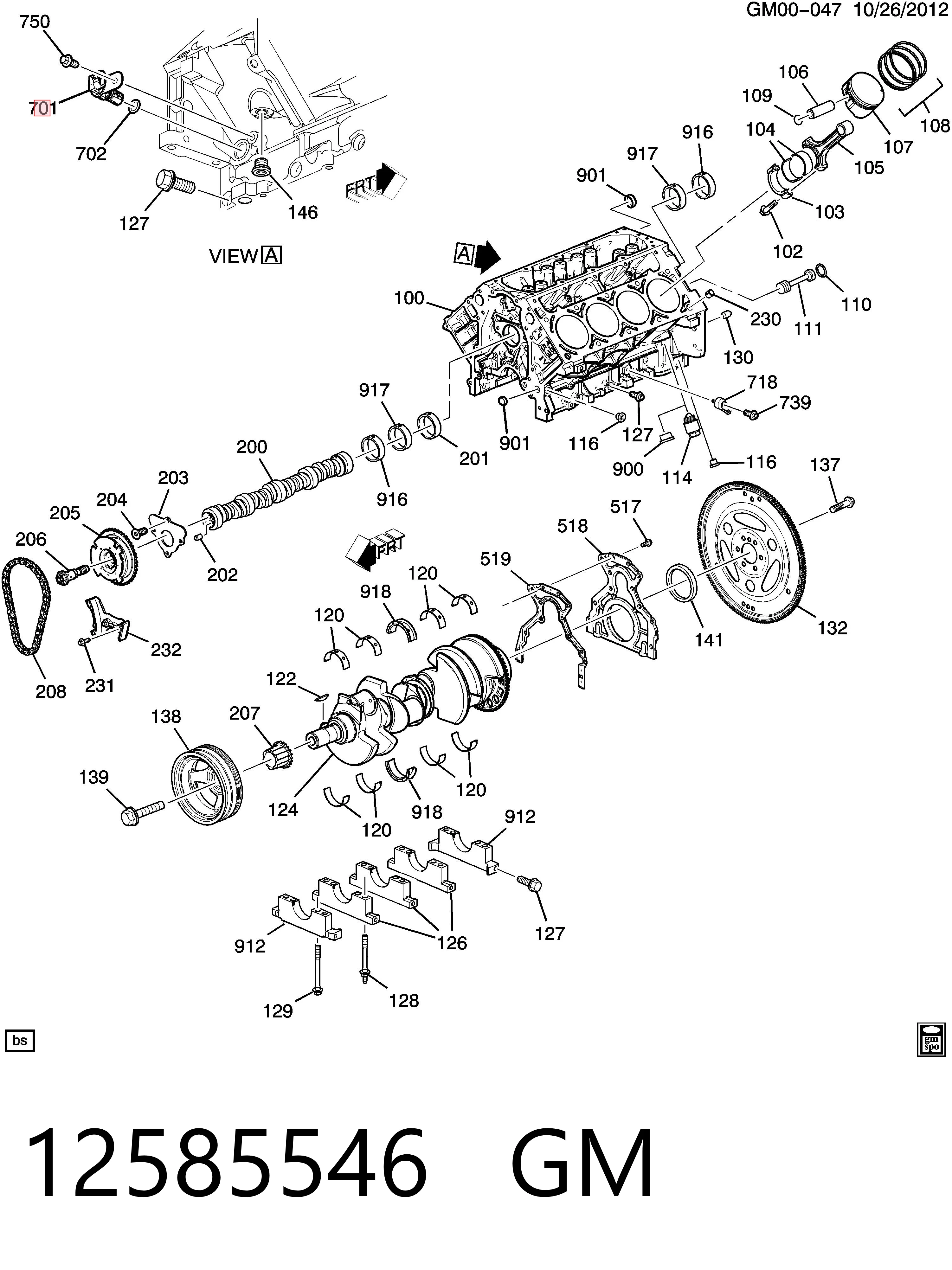 Czujnik położenia wału korbowego do Cadillac Escalade III GMT 900