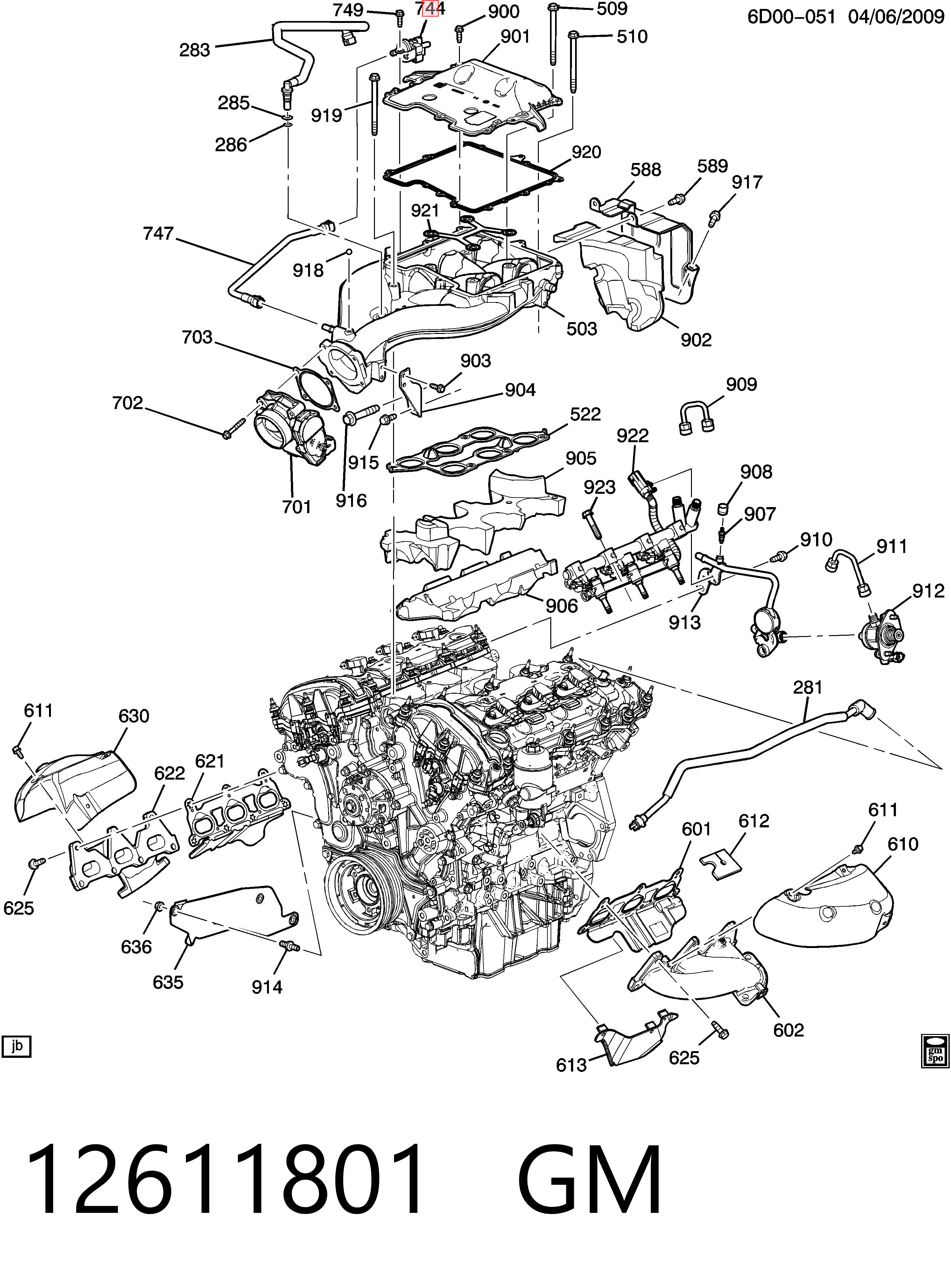12611801 General Motors Zawór odpowietrzający zbiornika paliwa