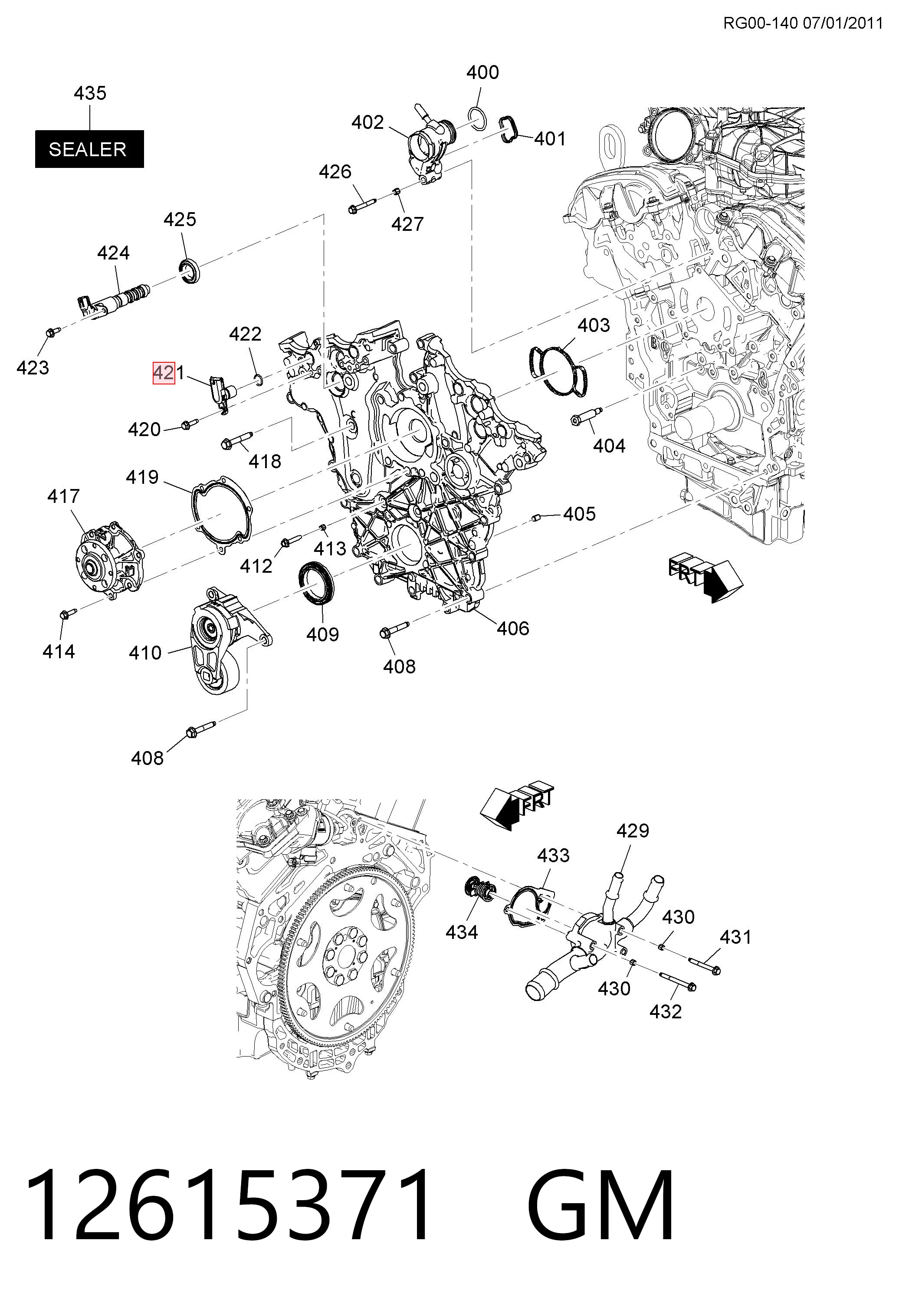 12615371 General Motors Czujnik położenia wałka rozrządu