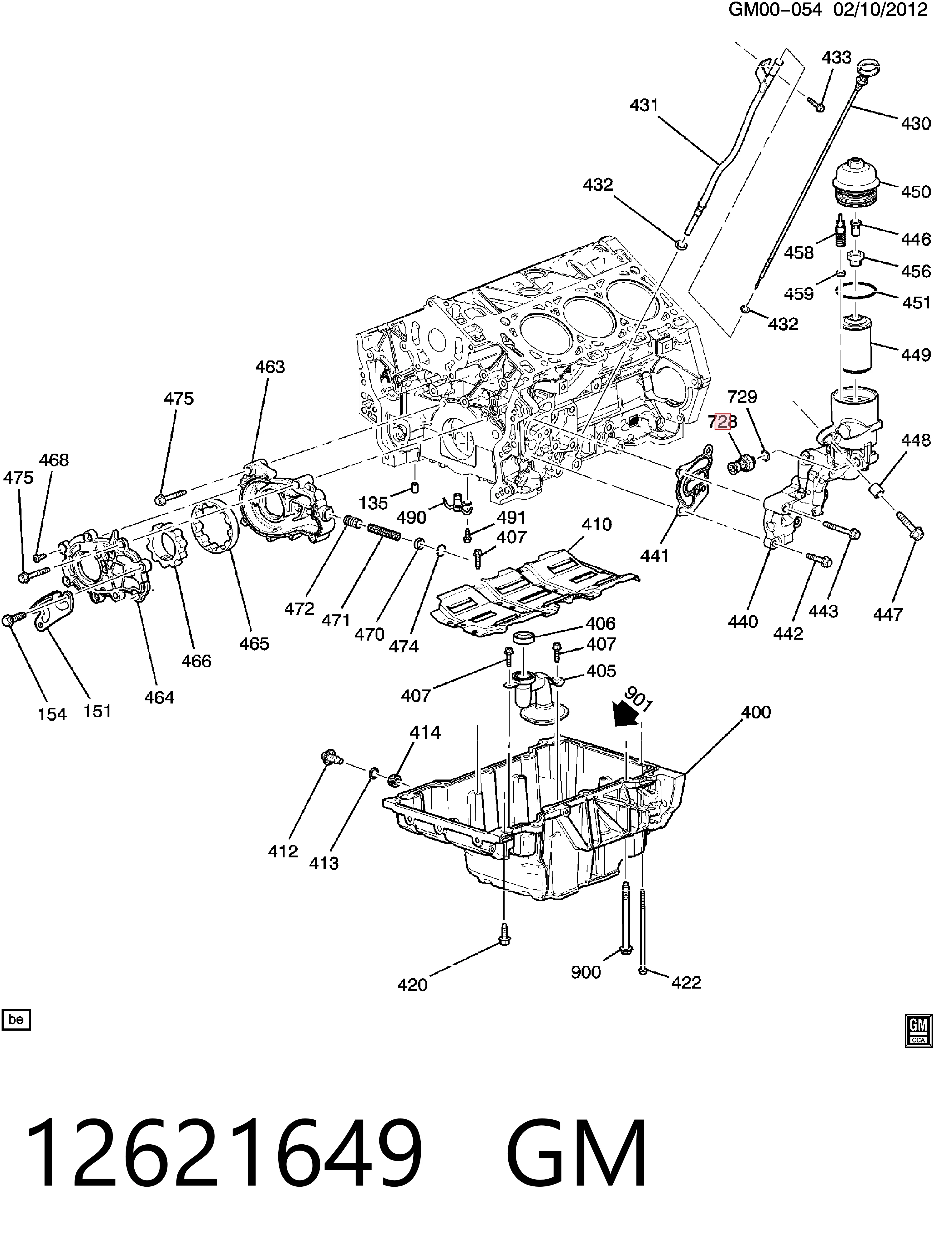 12621649 General Motors Czujnik ciśnienia oleju