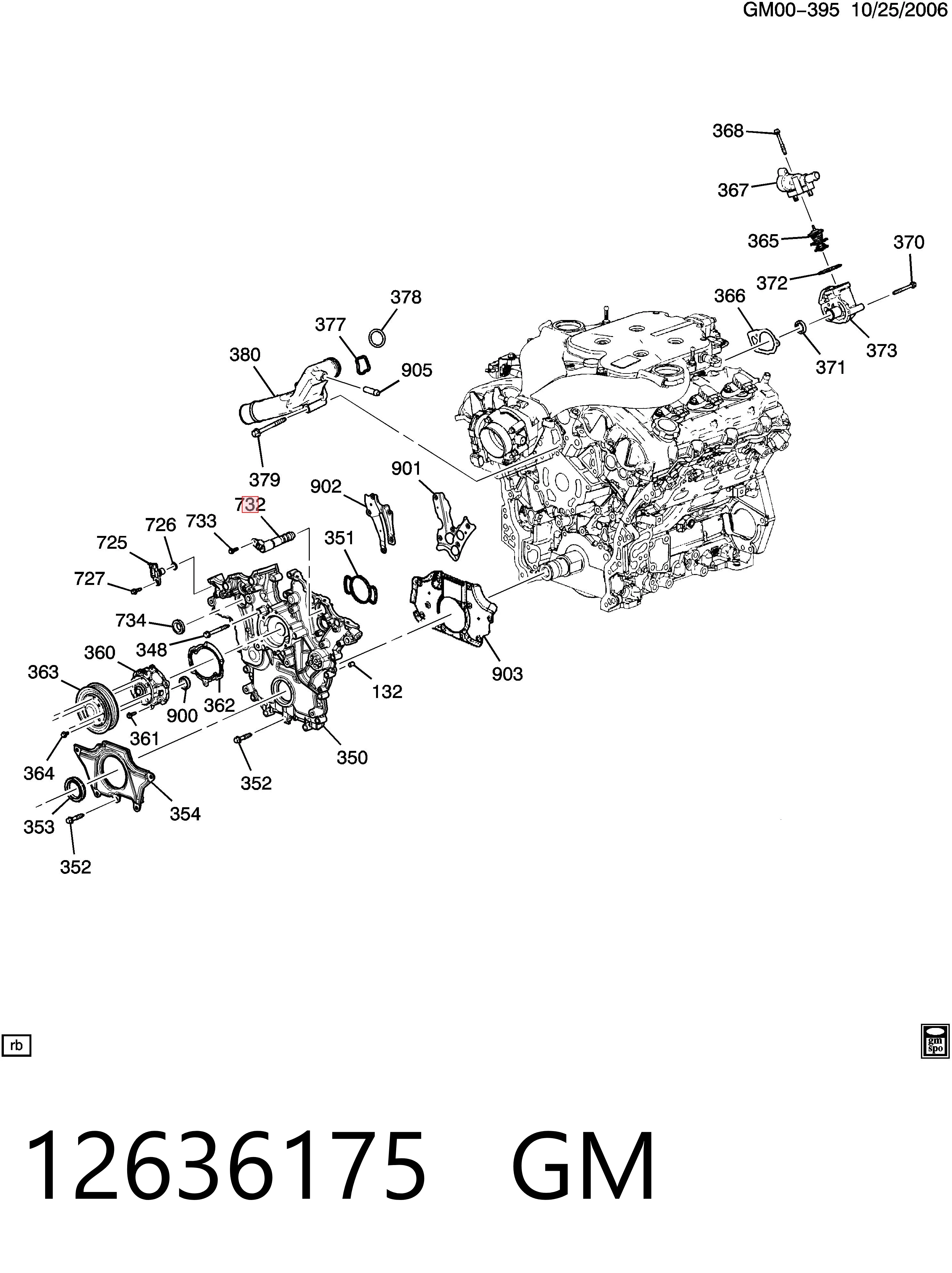 12636175 General Motors Zawór elektromagnetyczny faz rozrządu