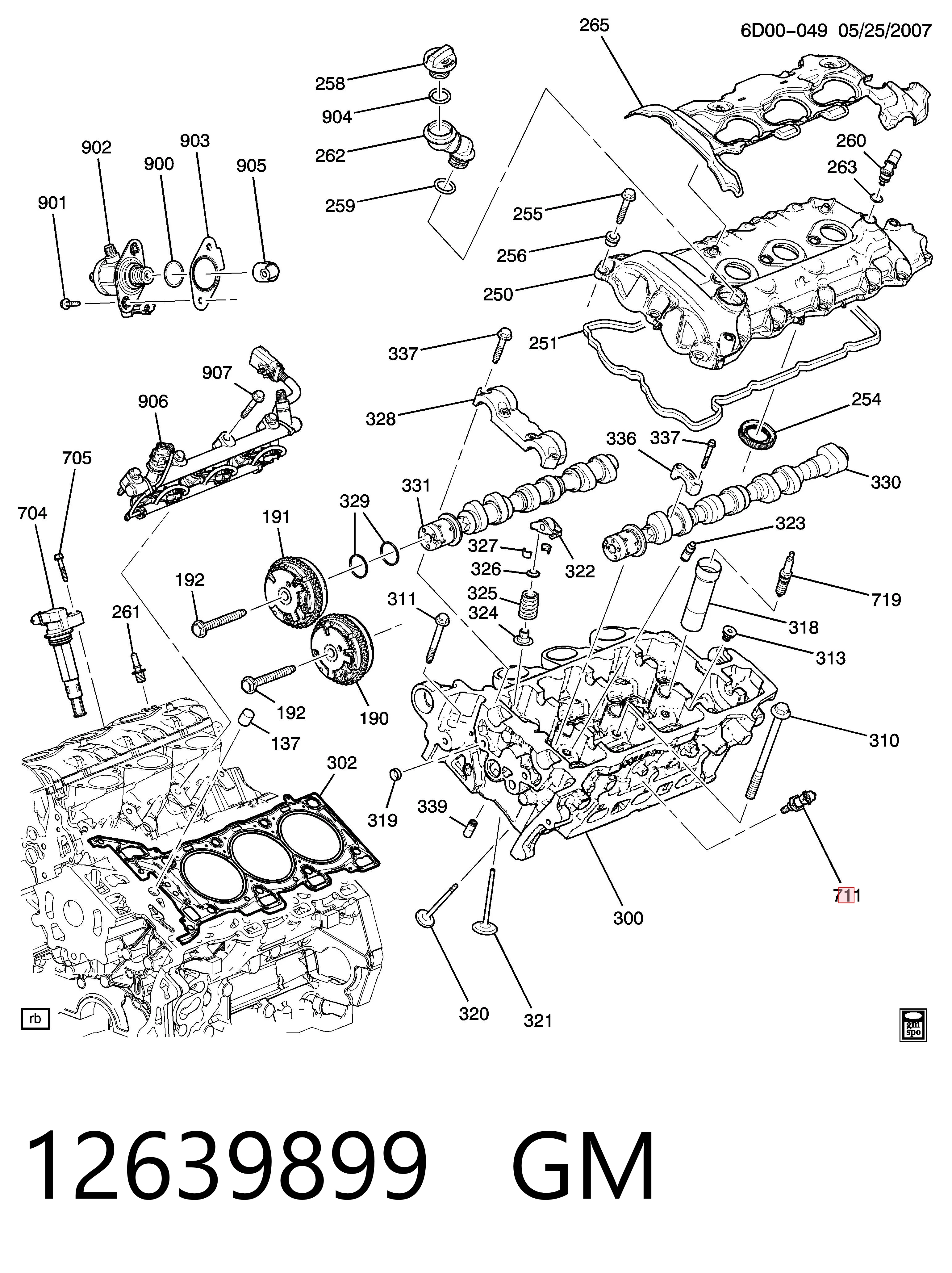 12639899 General Motors Czujnik temperatury płynu chłodzącego