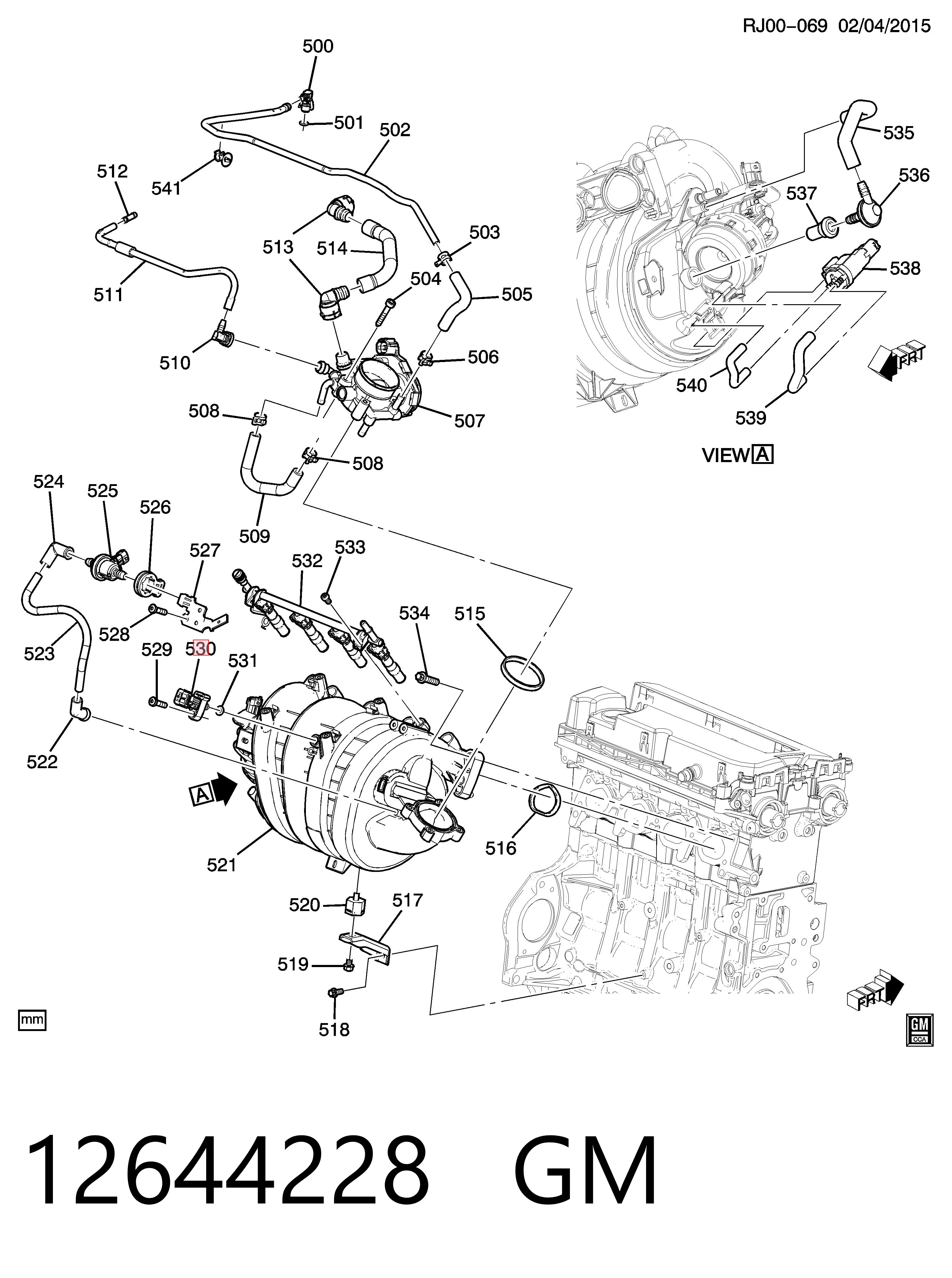 12644228 General Motors Czujnik ciśnienia w kolektorze ssącym, MAP