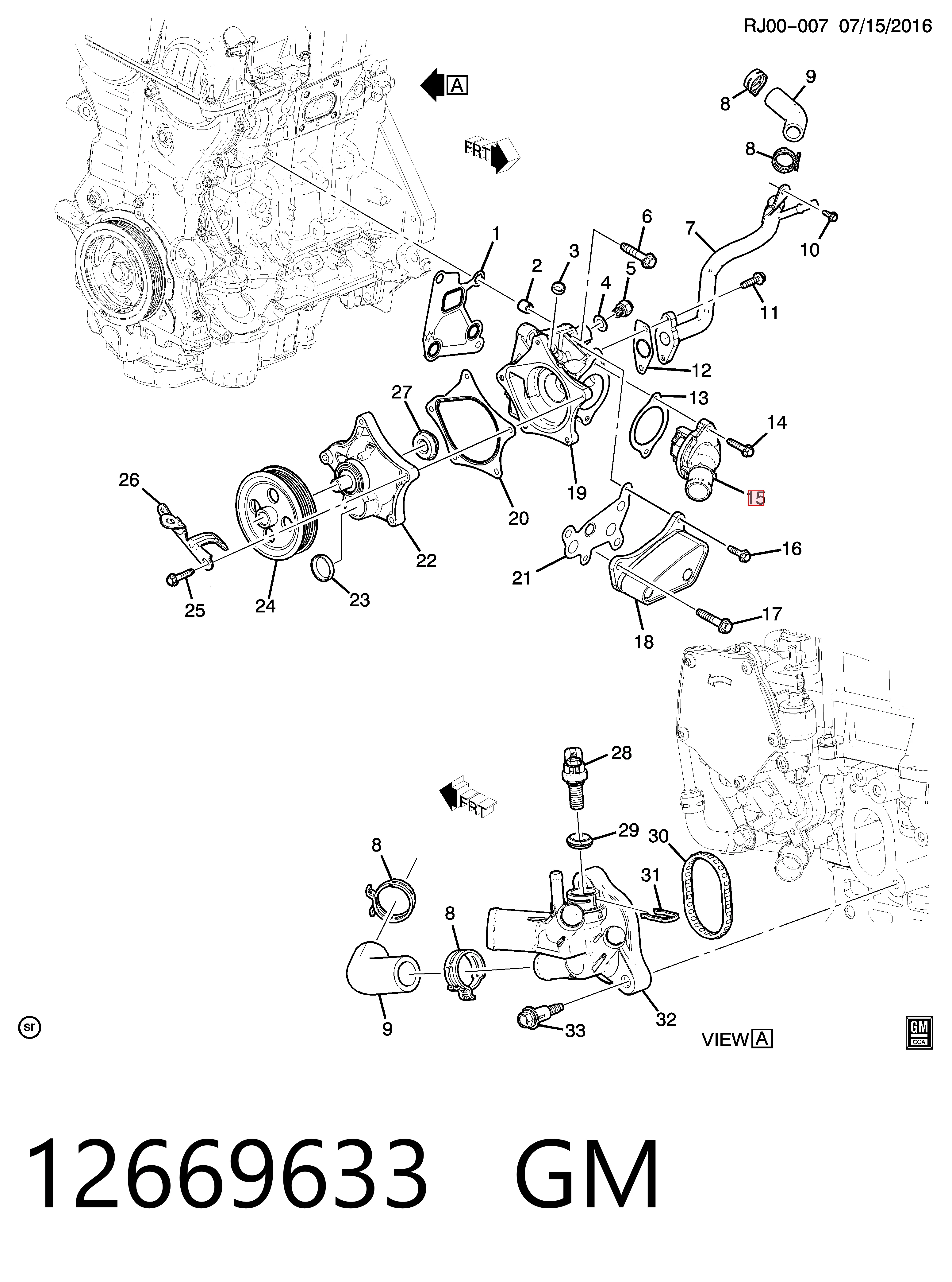12669633 General Motors Termostat