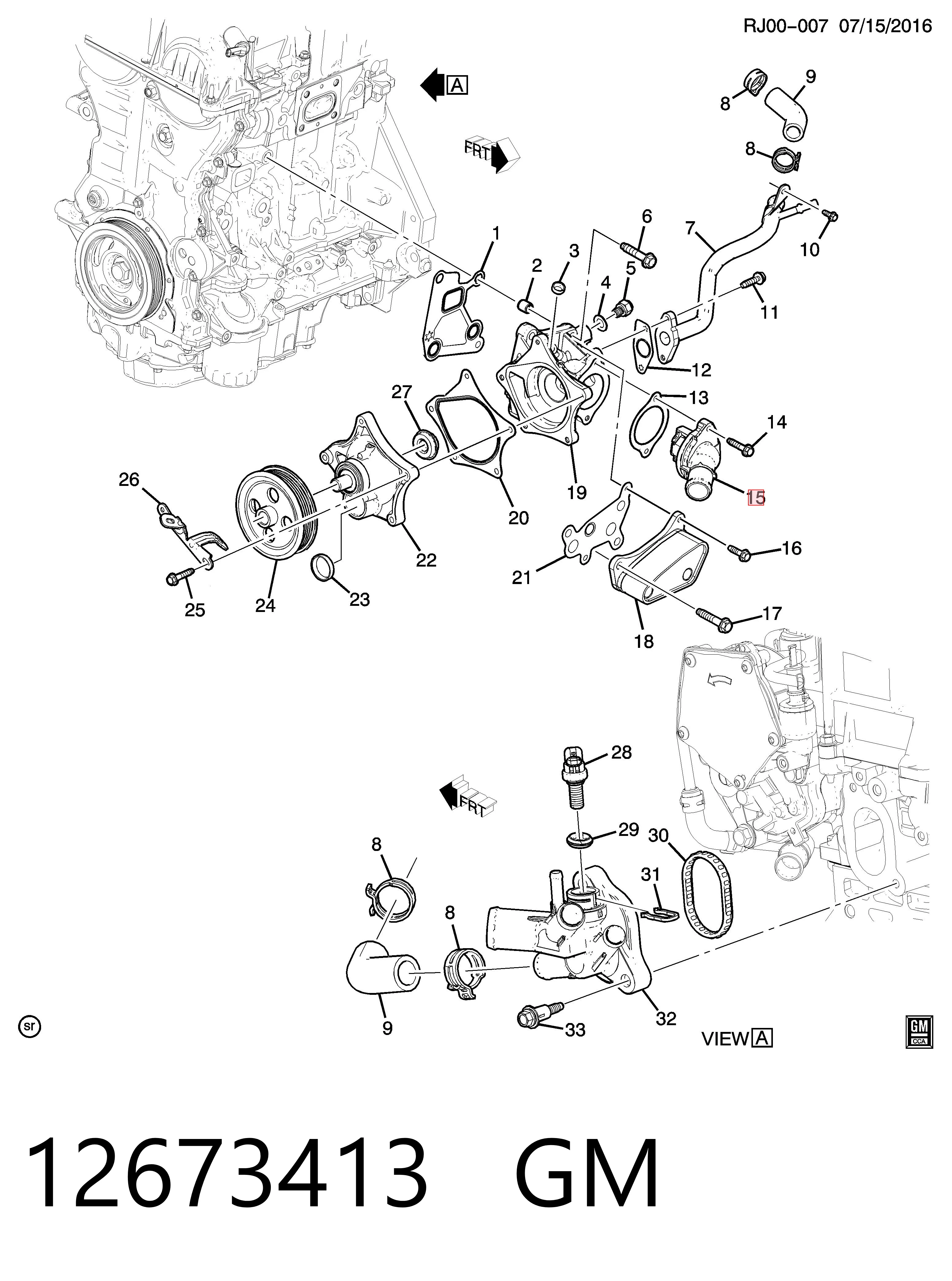 12673413 General Motors Termostat