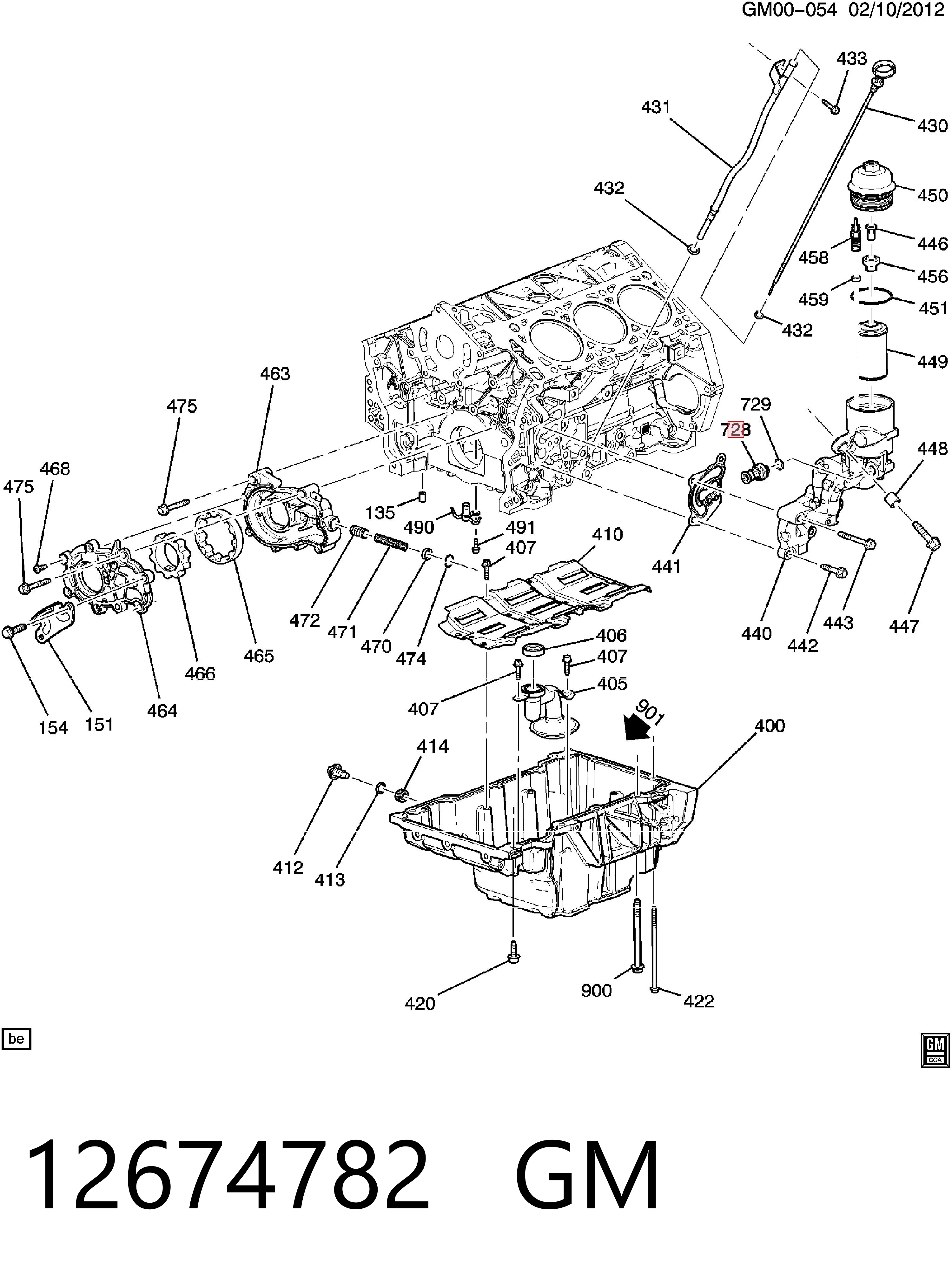 12674782 General Motors Czujnik ciśnienia oleju