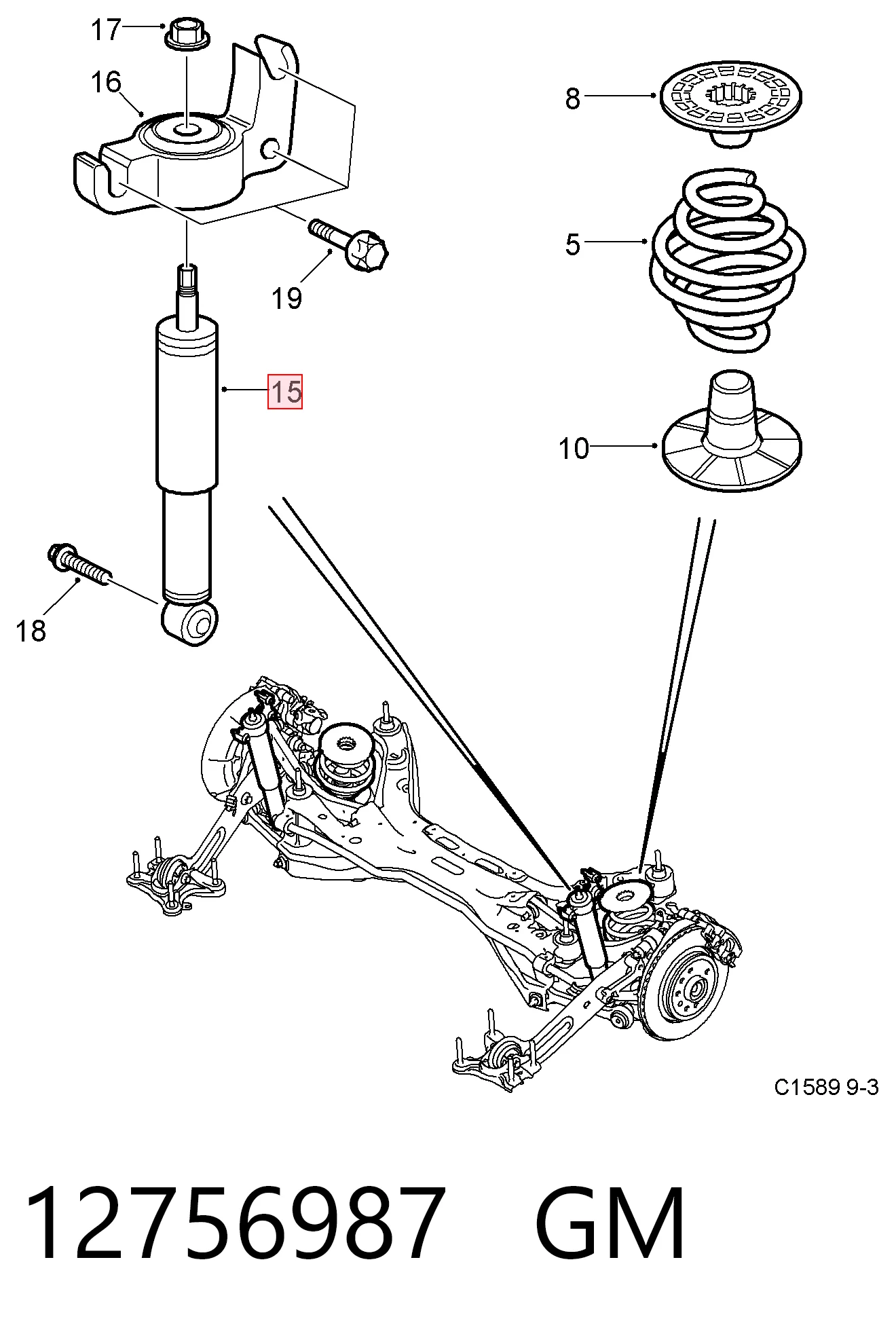 Amortyzator tylny Magneti Marelli 7358G