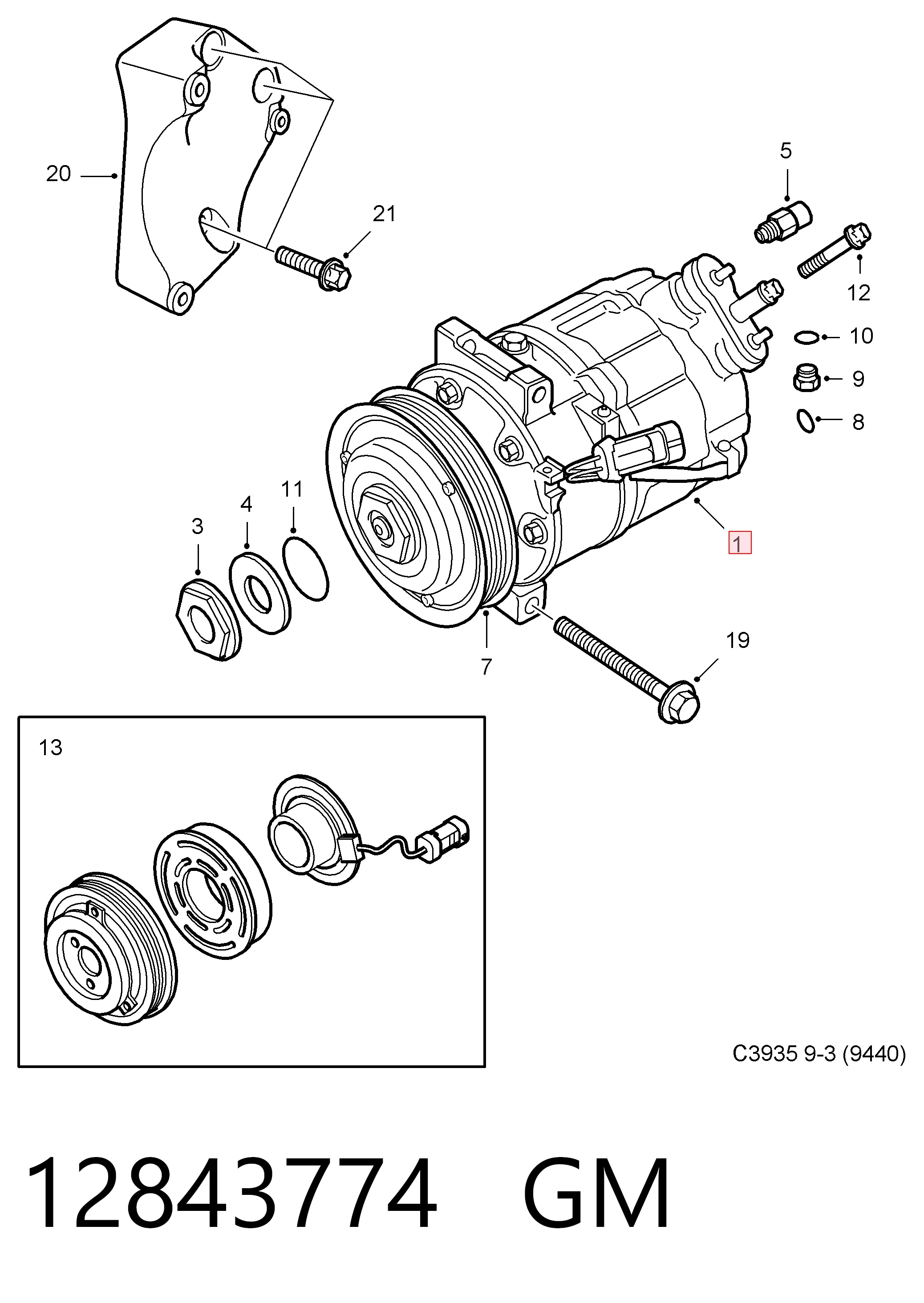 Sprężarka klimatyzacji Saab 9-3 