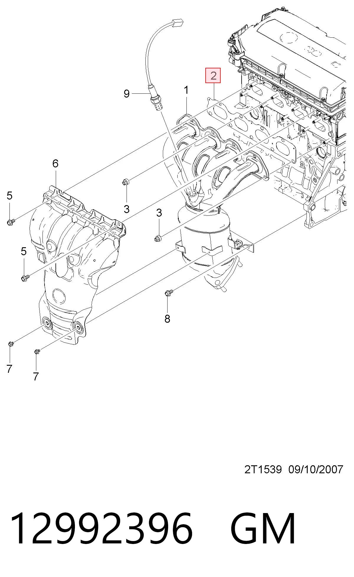 Uszczelka kolektora wydechowego do Opel Zafira B A05