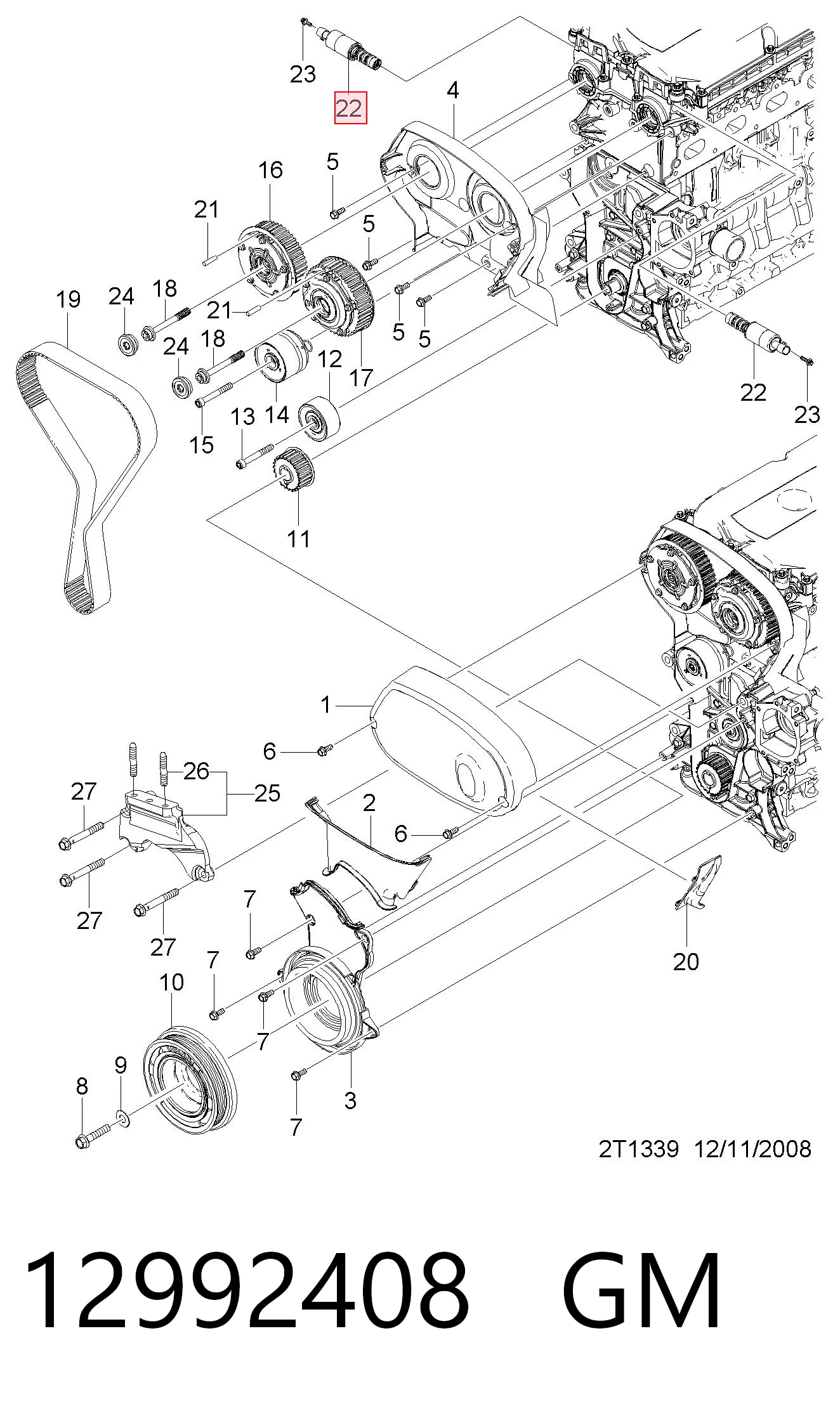 Zawór elektromagnetyczny faz rozrządu do Chevrolet Cruze  J300