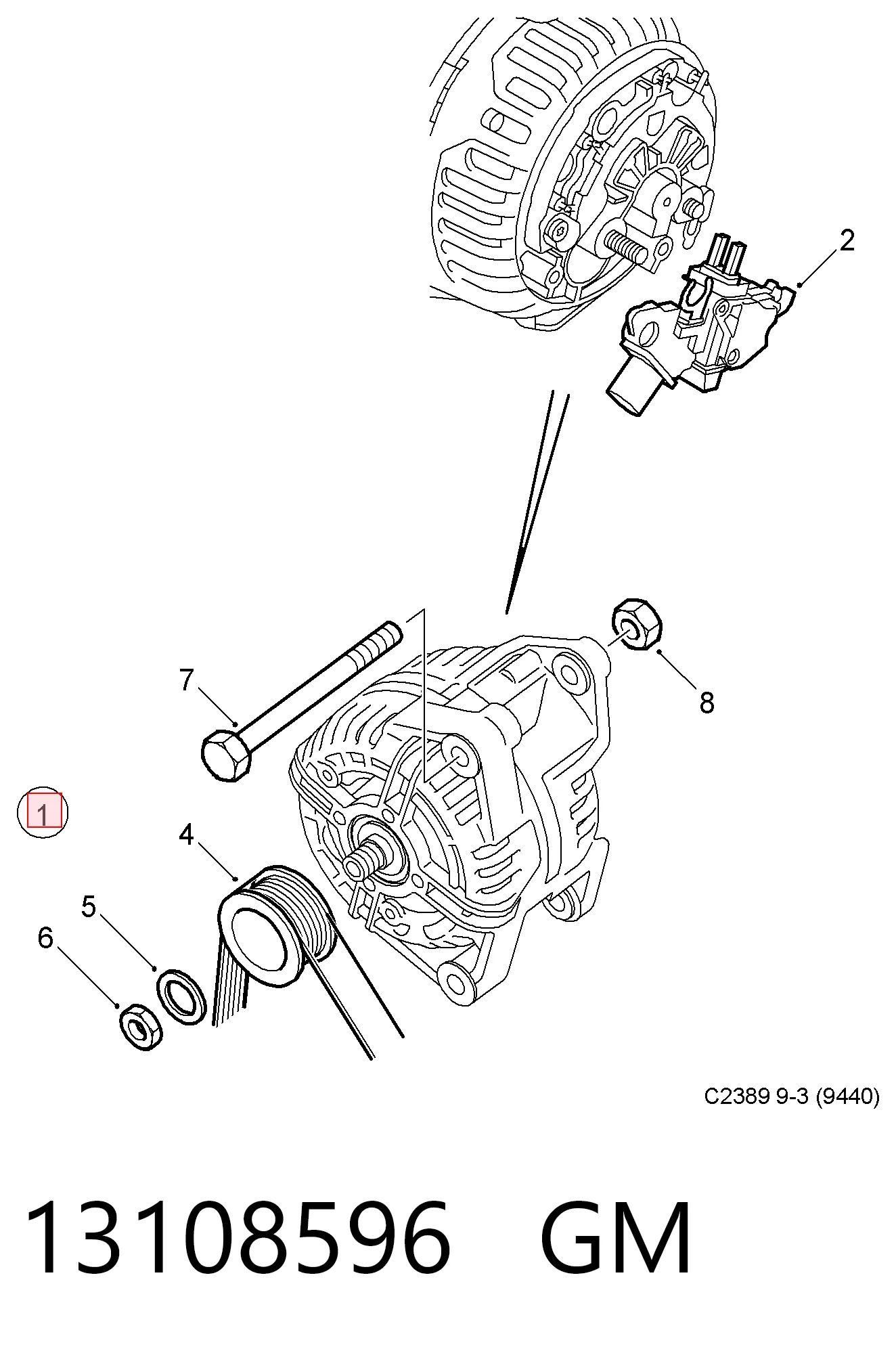 Do koszyka 1638099980 Peugeot/Citroen Alternator