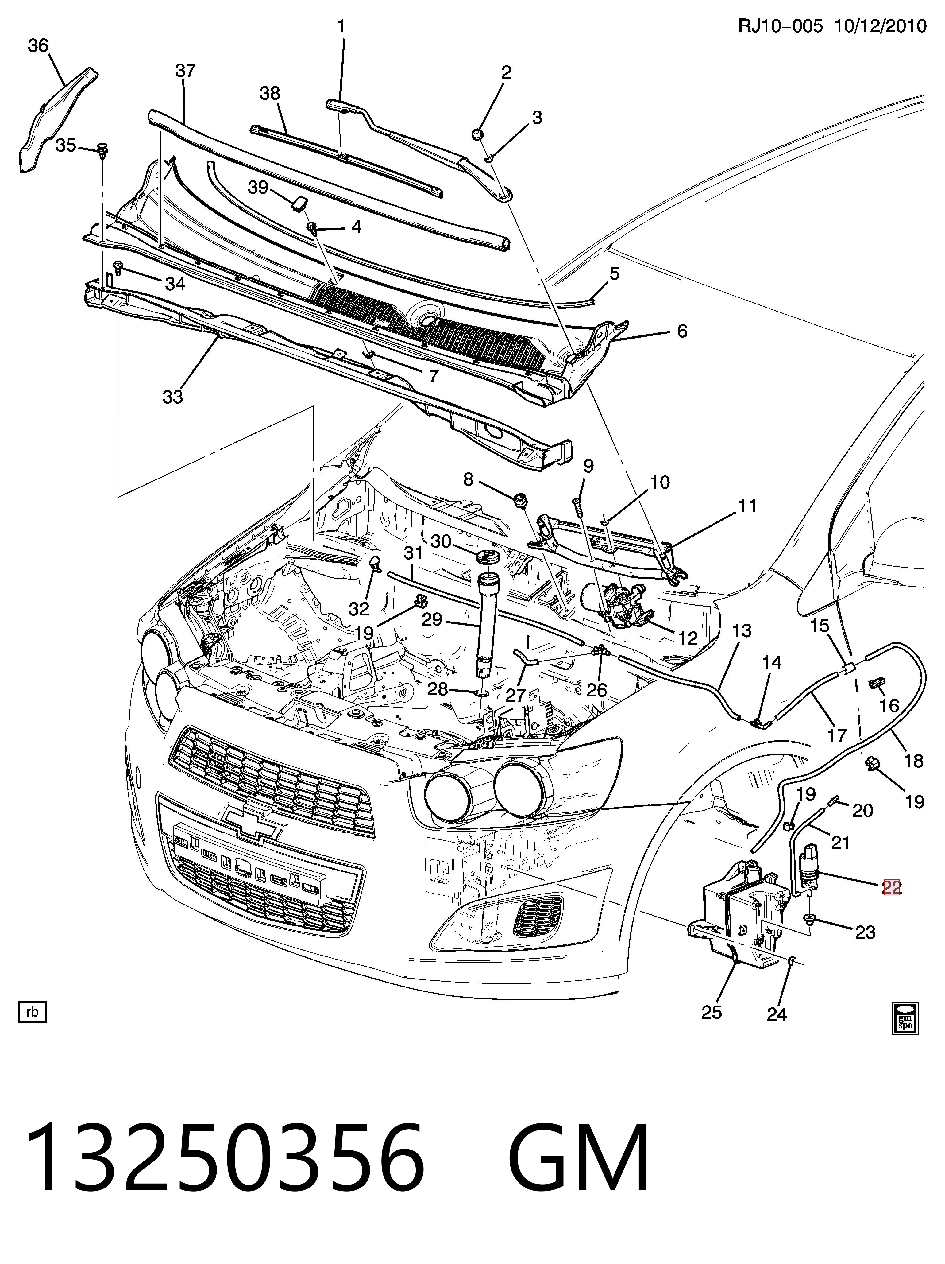 Do koszyka Pompka spryskiwacza szyby przedniej Nissan Qashqai +2 I J10