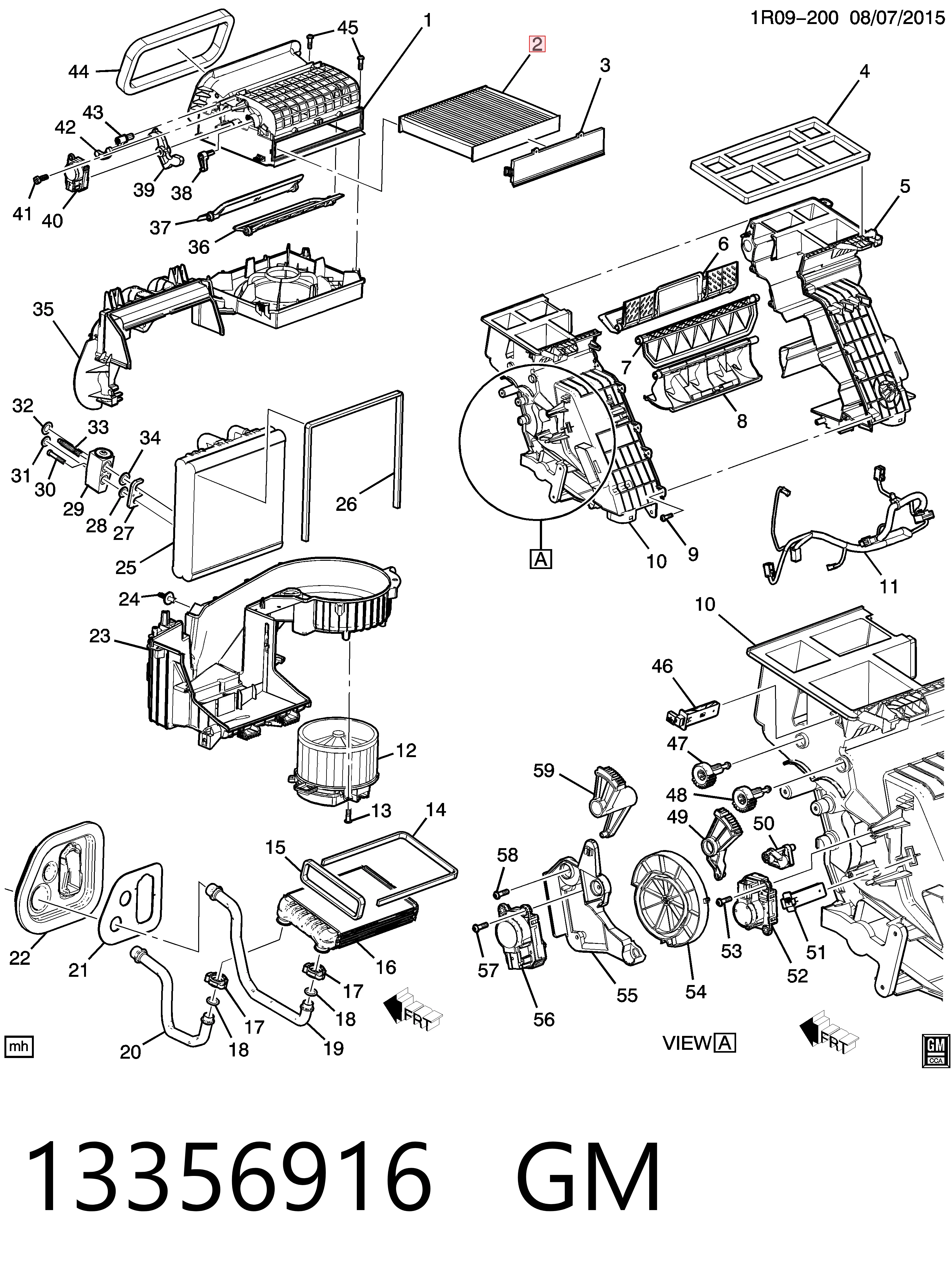 13356916 General Motors Filtr kabiny