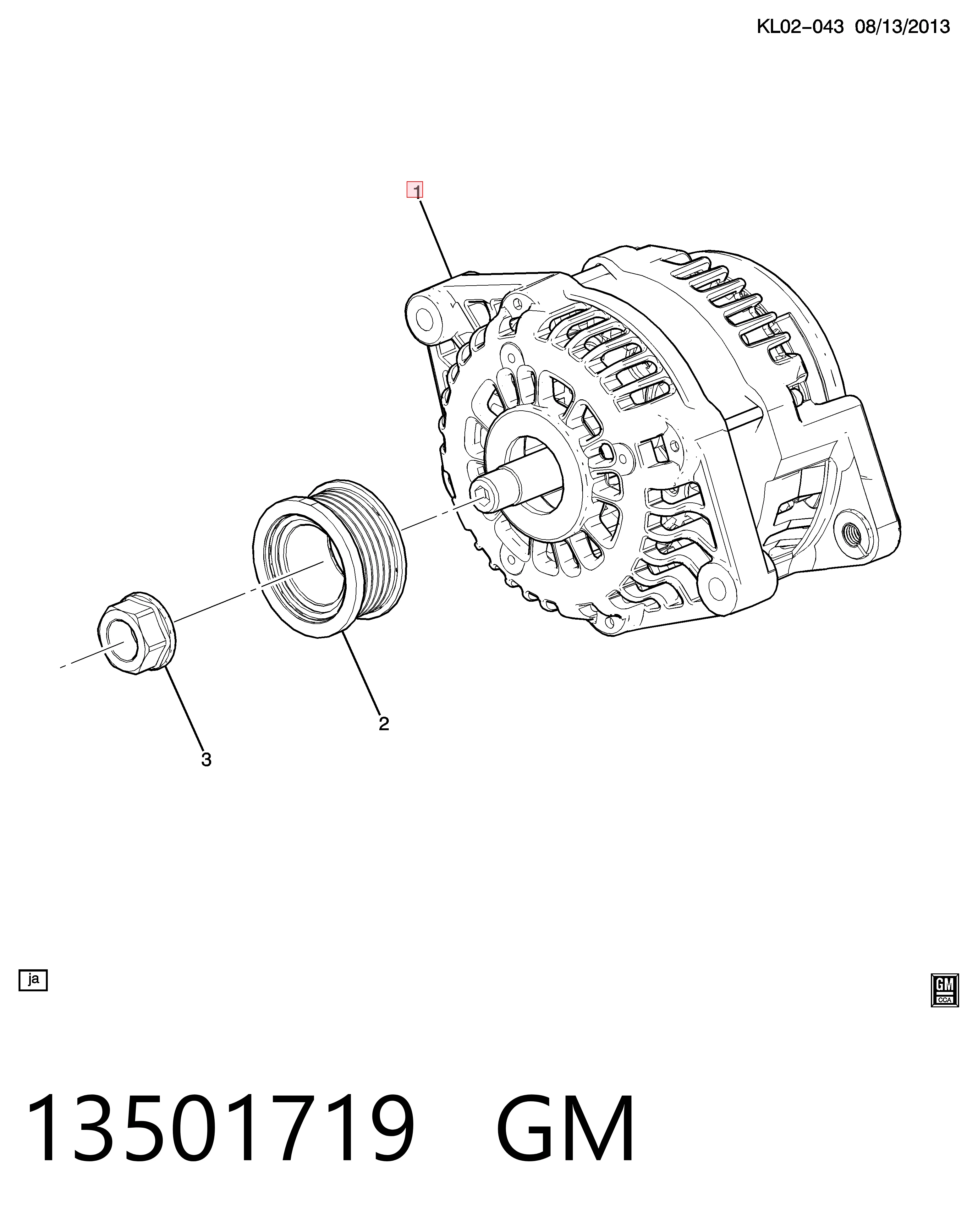 Alternator Chevrolet Captiva II SUV (C140) (2011 - 2026) cena, od 118,04 USD