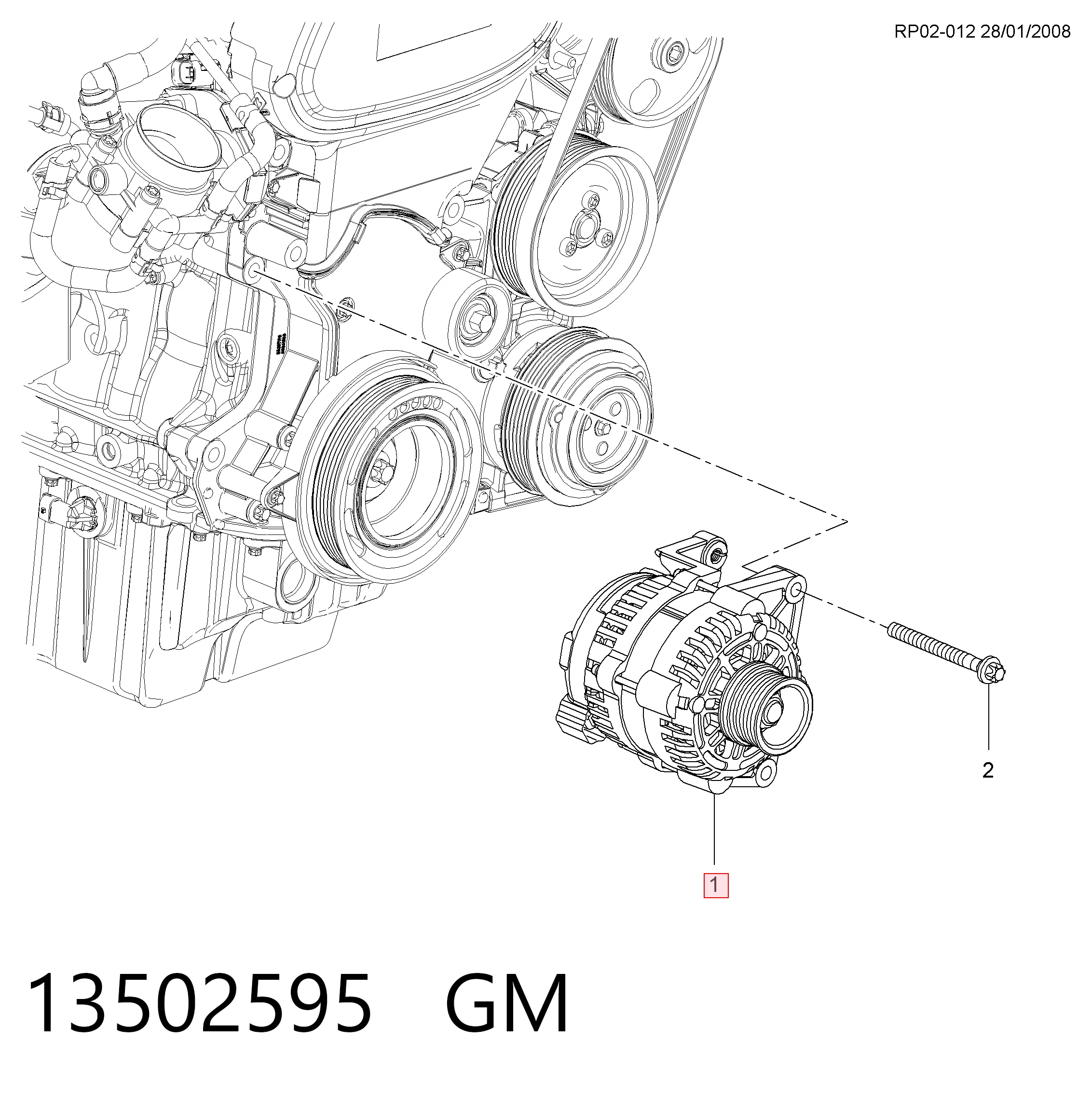Do koszyka Alternator Chevrolet Orlando  J309