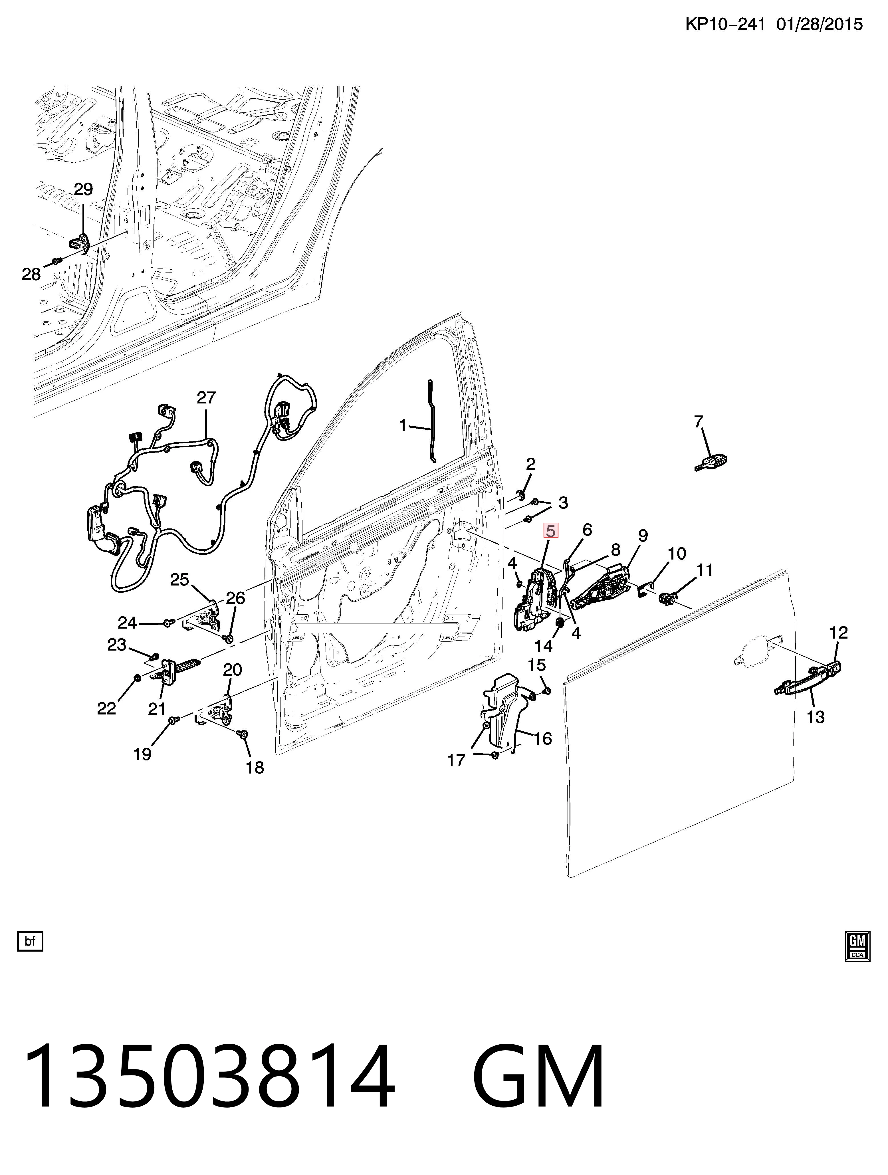 Zamek drzwi przednich prawych Opel Zafira C minivan (P12) (2011 - 2019) cena, od 39,16 USD