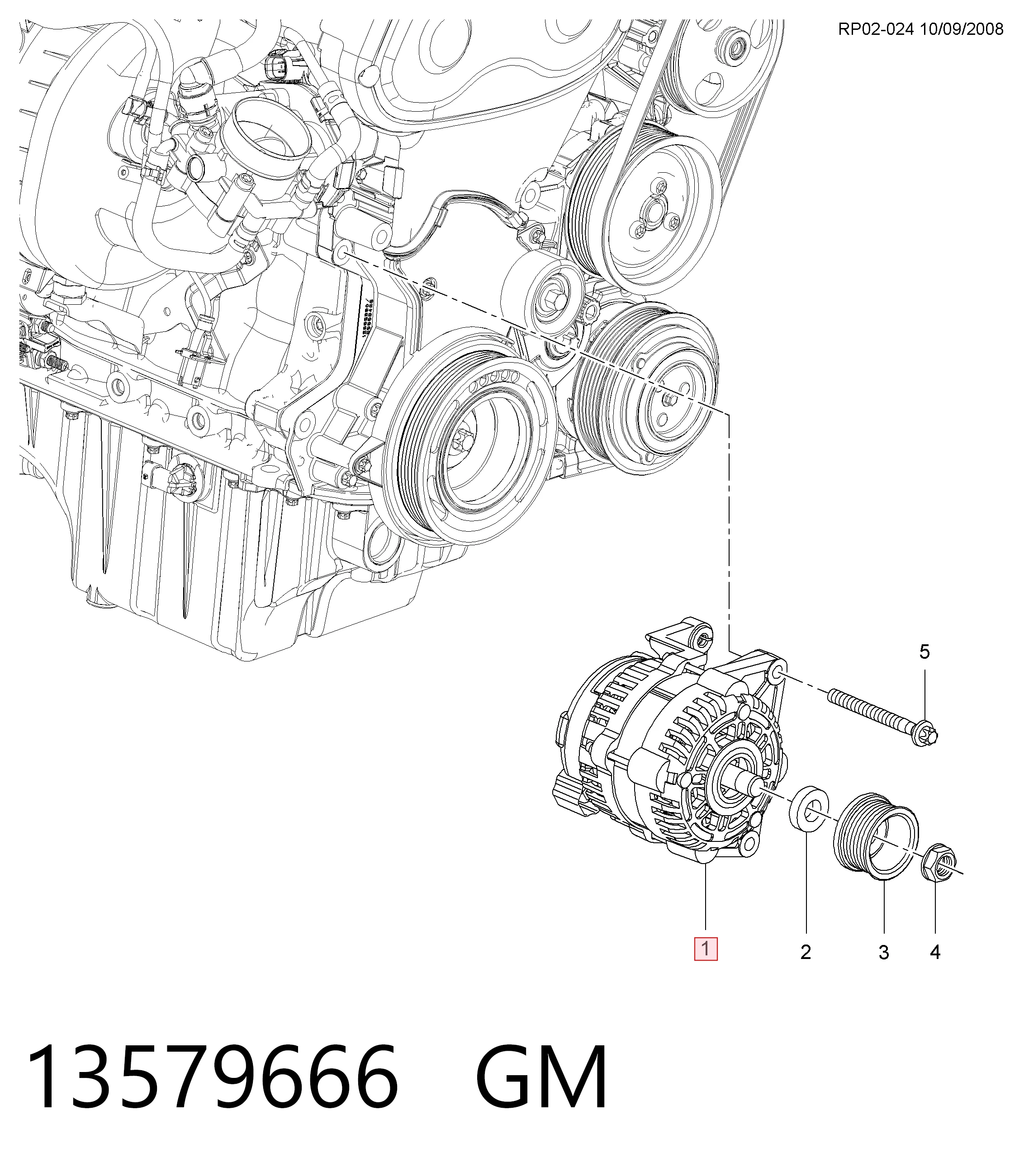 Do koszyka 13595628 Peugeot/Citroen Alternator