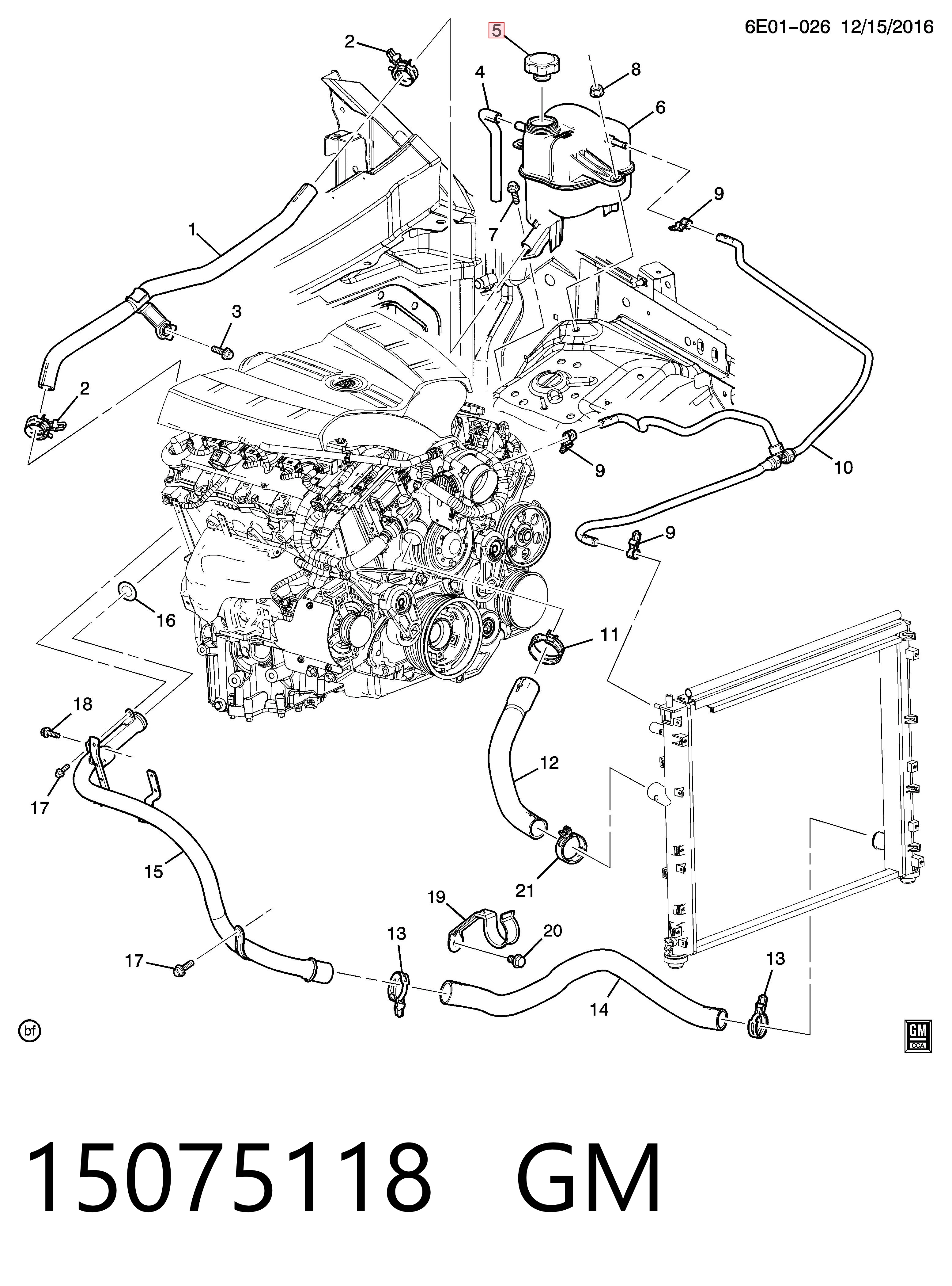 15075118 General Motors Pokrywa (korek) zbiornika wyrównawczego