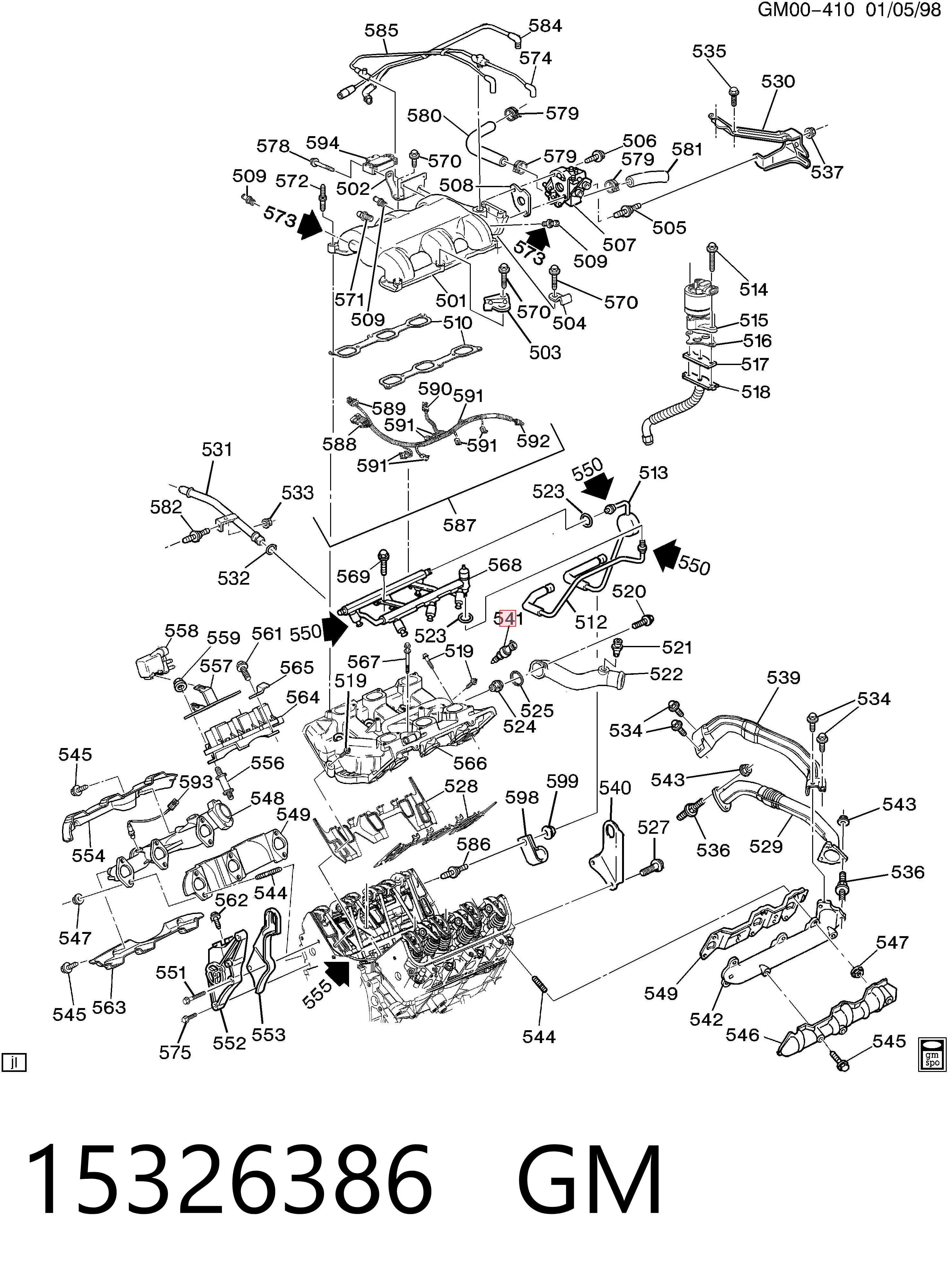 15326386 General Motors Czujnik temperatury płynu chłodzącego