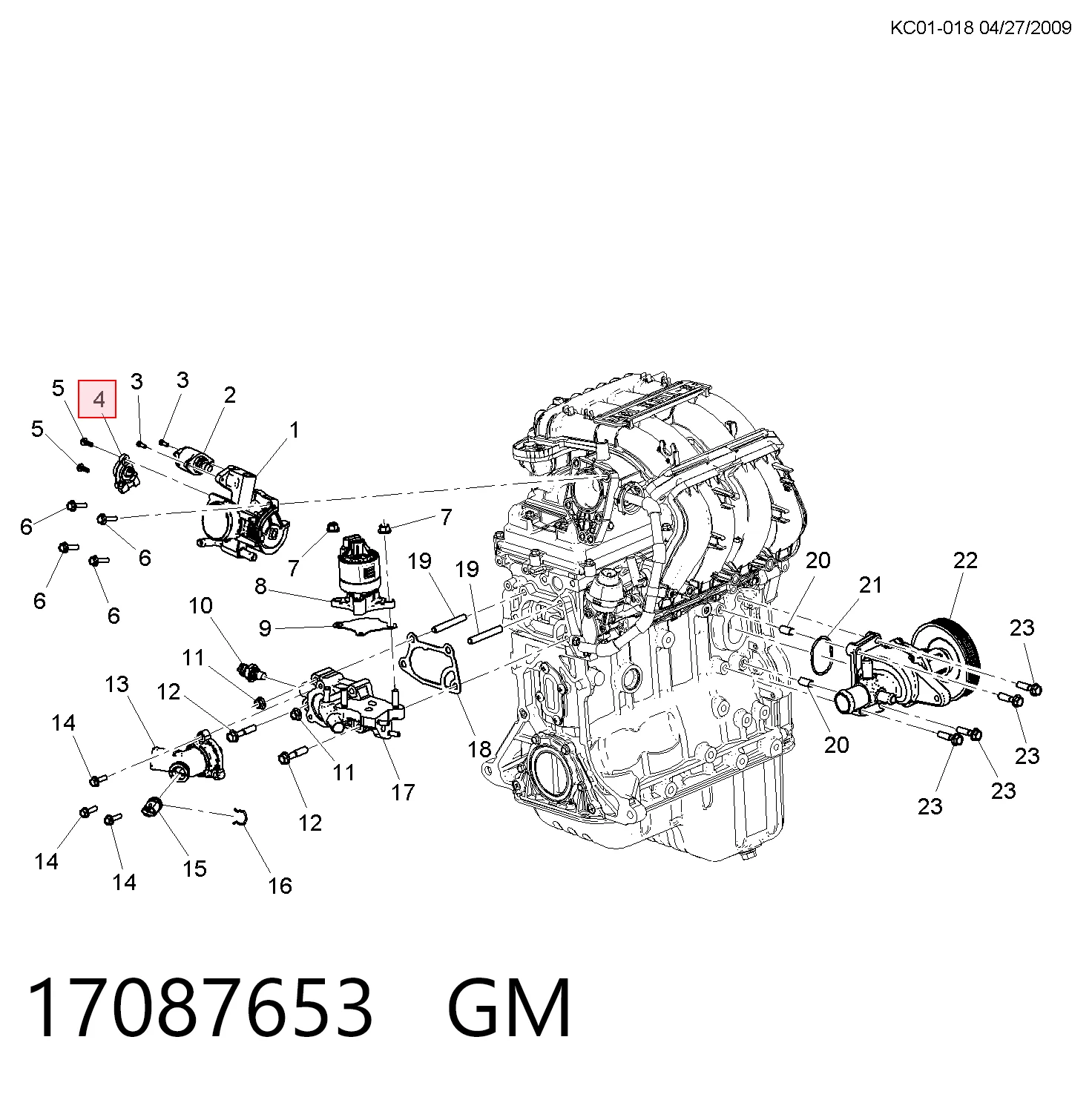 17087653 General Motors Czujnik położenia przepustnicy (potencjometr)