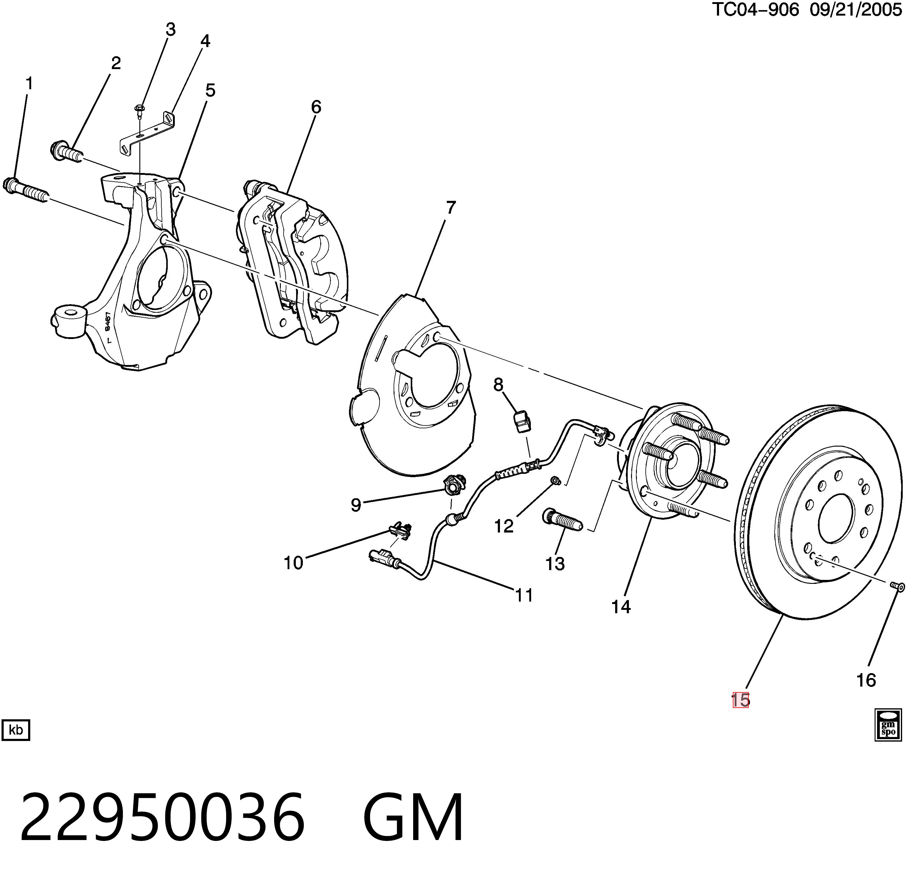 22950036 General Motors Tarcza hamulcowa przednia