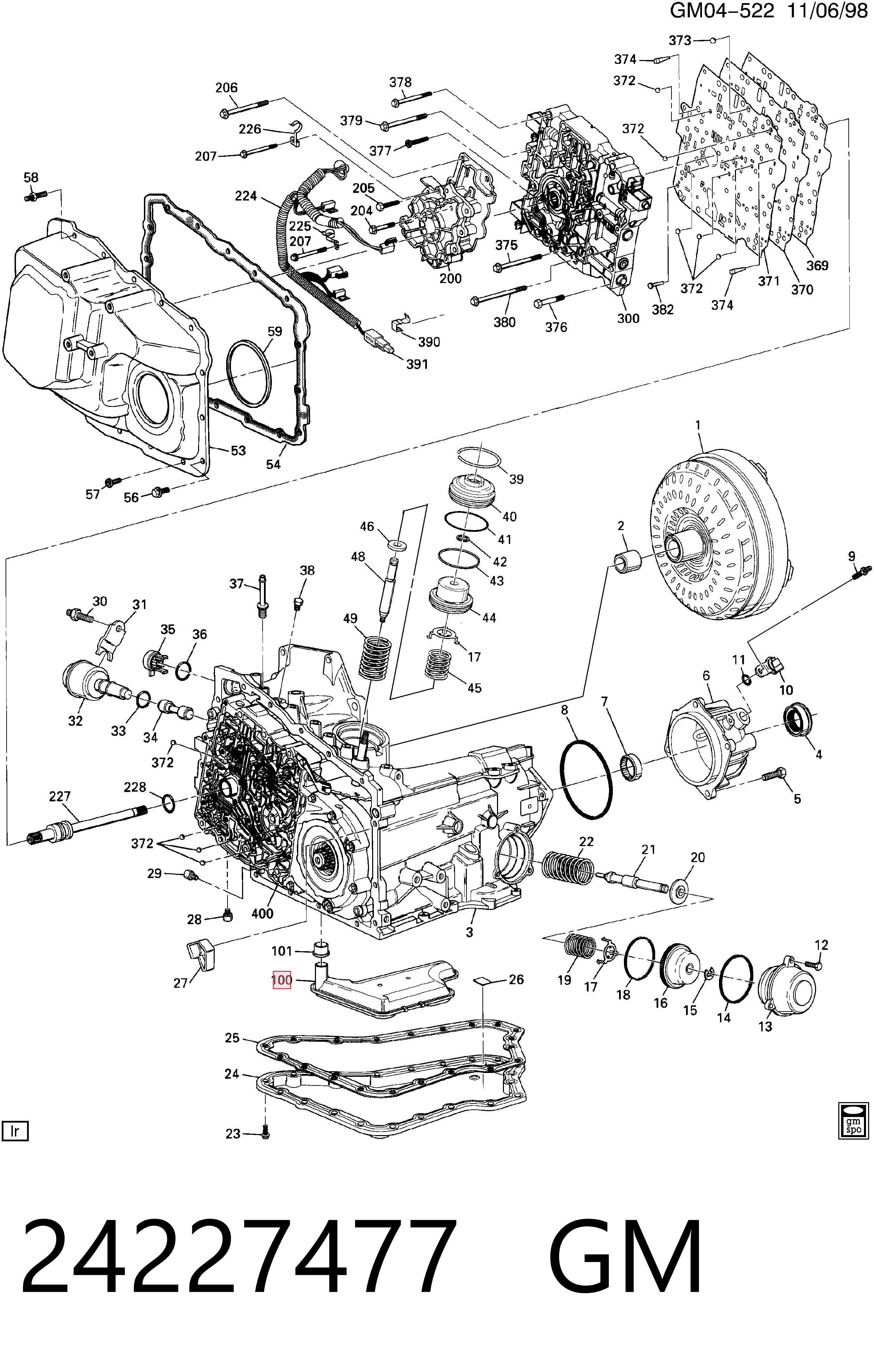 24227477 General Motors Filtr automatycznej skrzyni biegów