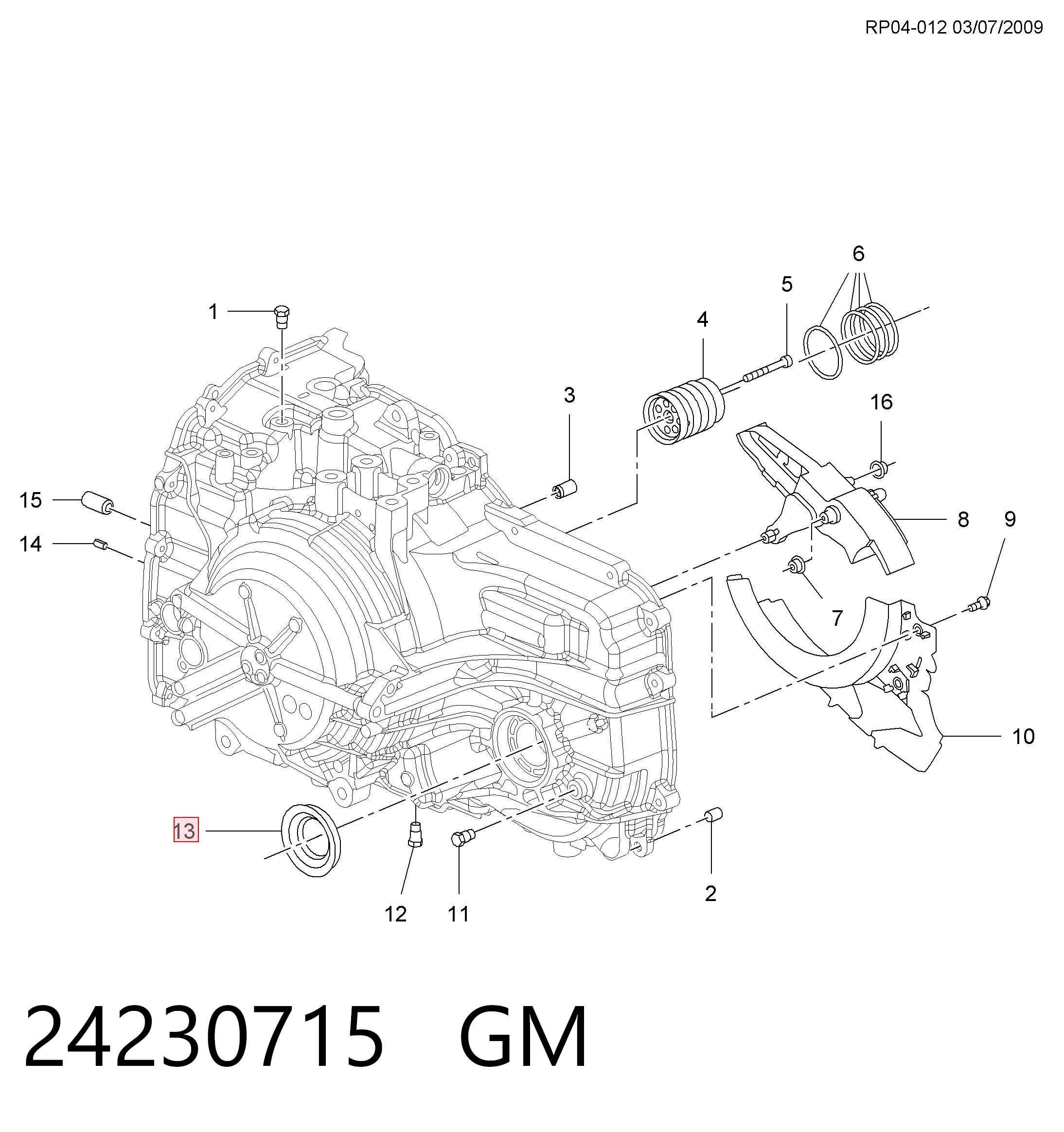 24230715 Hyundai/Kia Uszczelniacz półosi lewej mostu przedniego