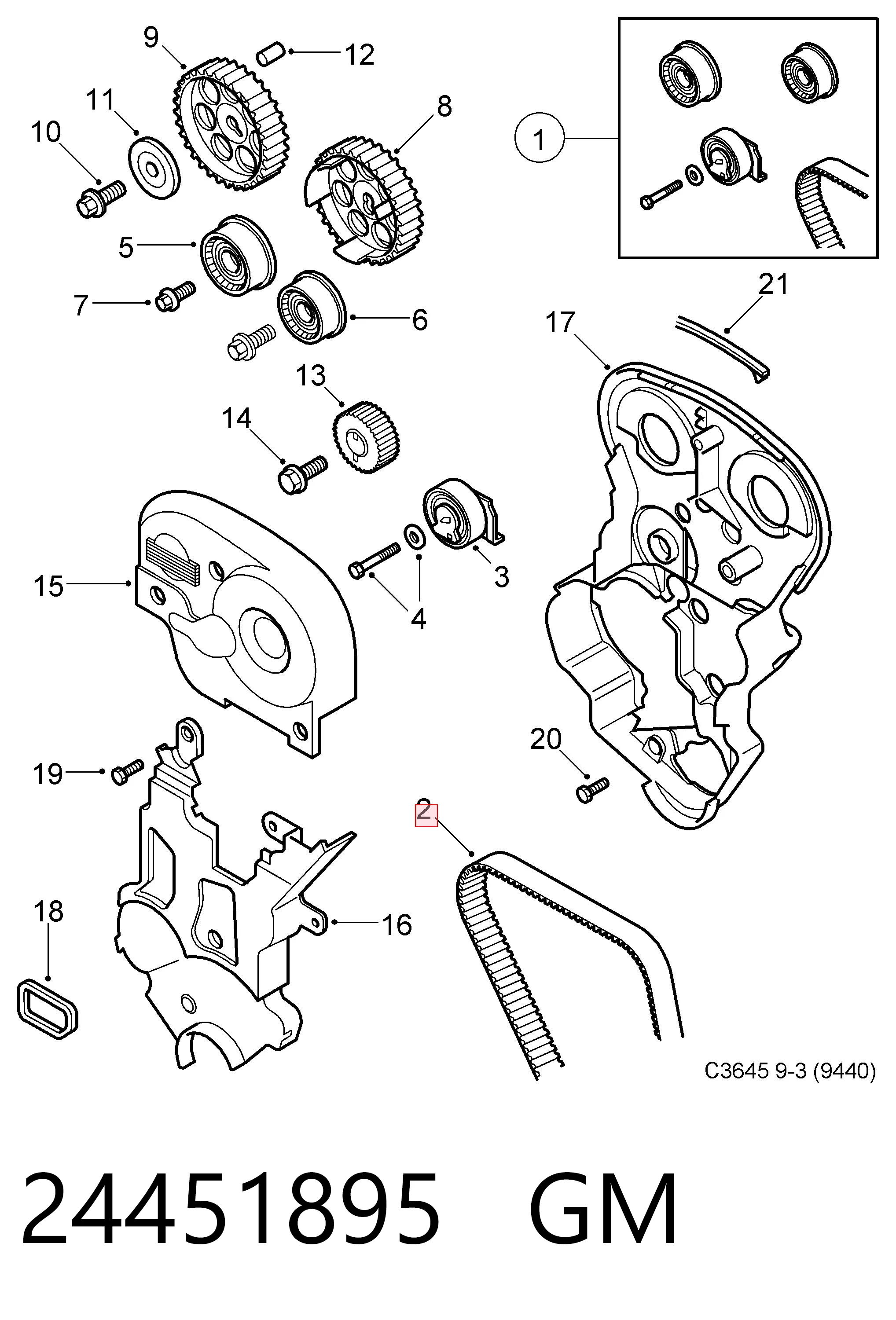 Pasek rozrządu Opel Zafira B