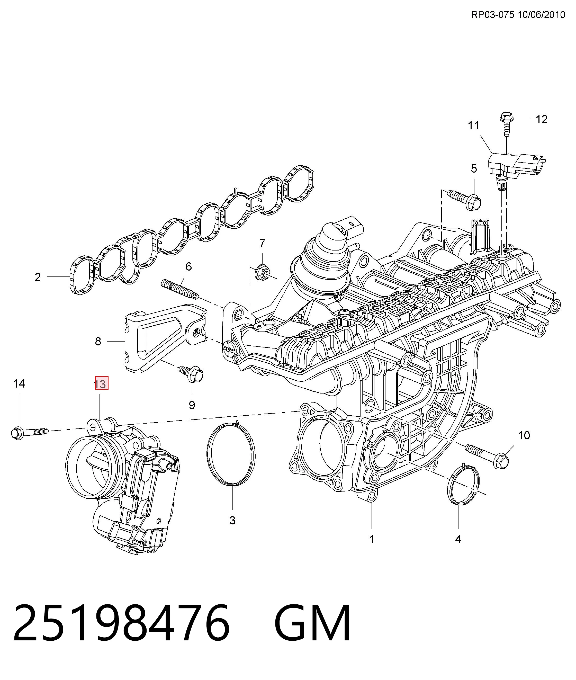 Przepustnica, komplet do Opel Antara A L07