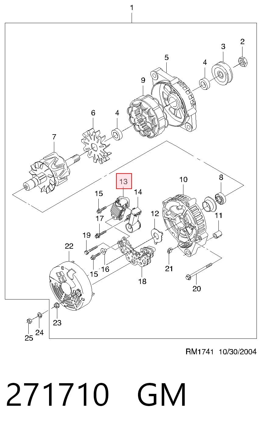 Regulator alternatora (przekaźnik ładowania) Chevrolet Aveo II sedana (T250, T255) (2005 - 2011) cena, od 13,30 USD