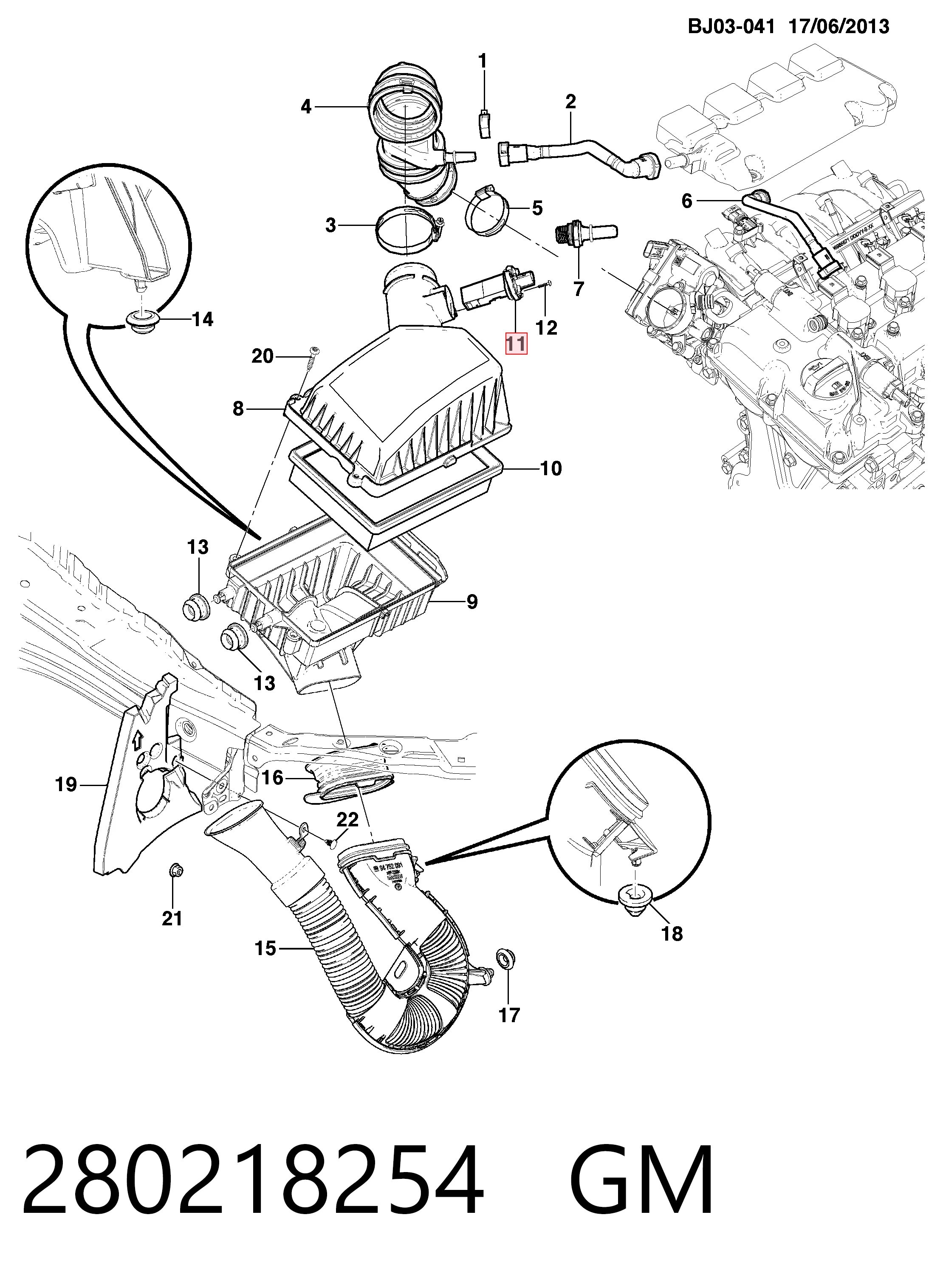 Czujnik przepływu powietrza, przepływomierz powietrza M.A.F. Opel Corsa E hatchback (X15) (2014 - 2026) cena, od 29,85 USD