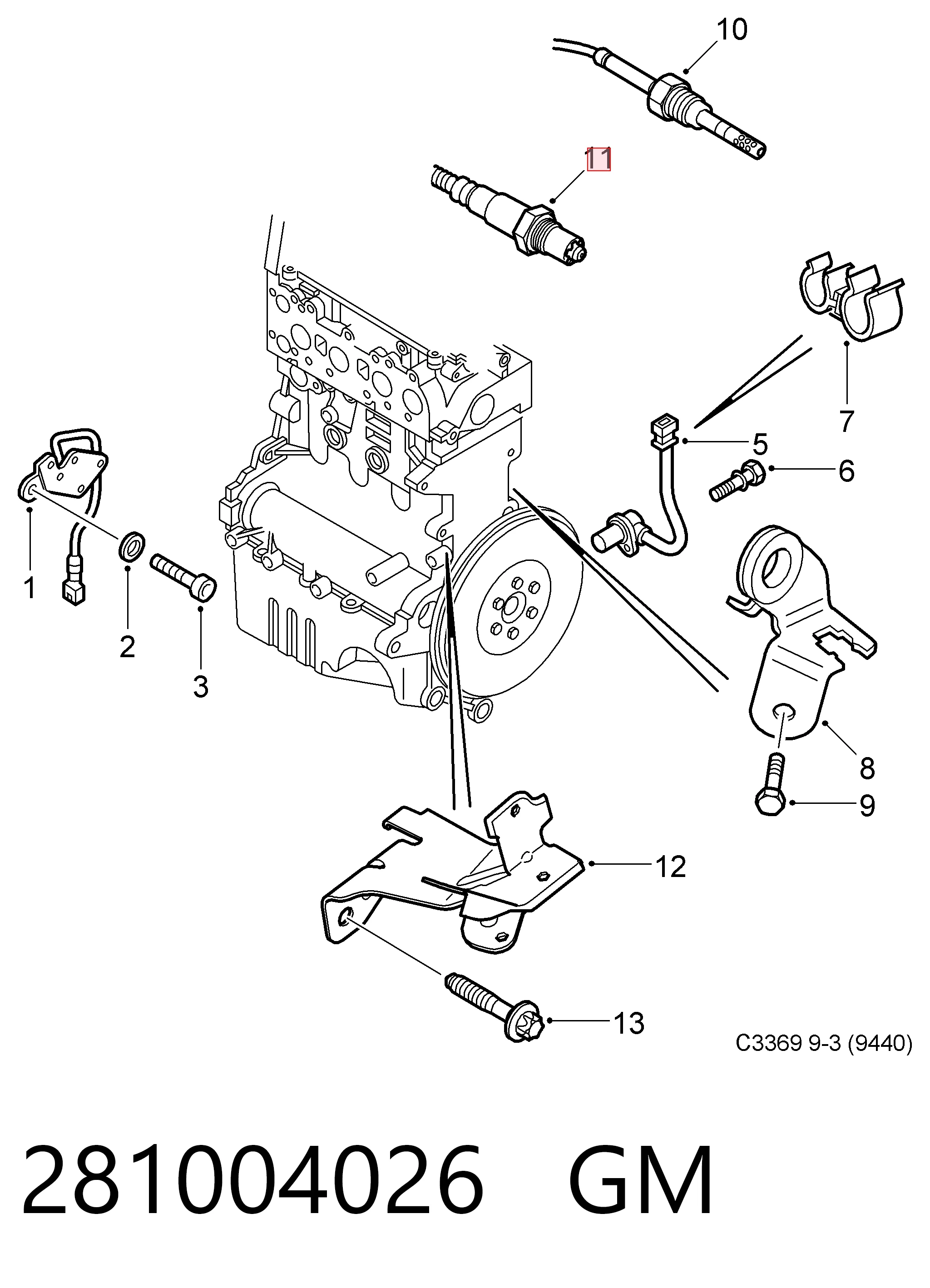 Sonda lambda czujnik tlenu przed katalizatorem Hyundai/Kia 30751138