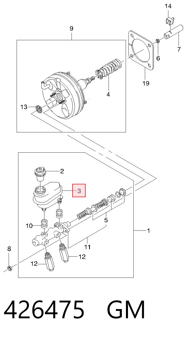 Zbiorniczek głównego cylindra hamulcowego (płynu hamulcowego) do Daewoo Lanos KLAT