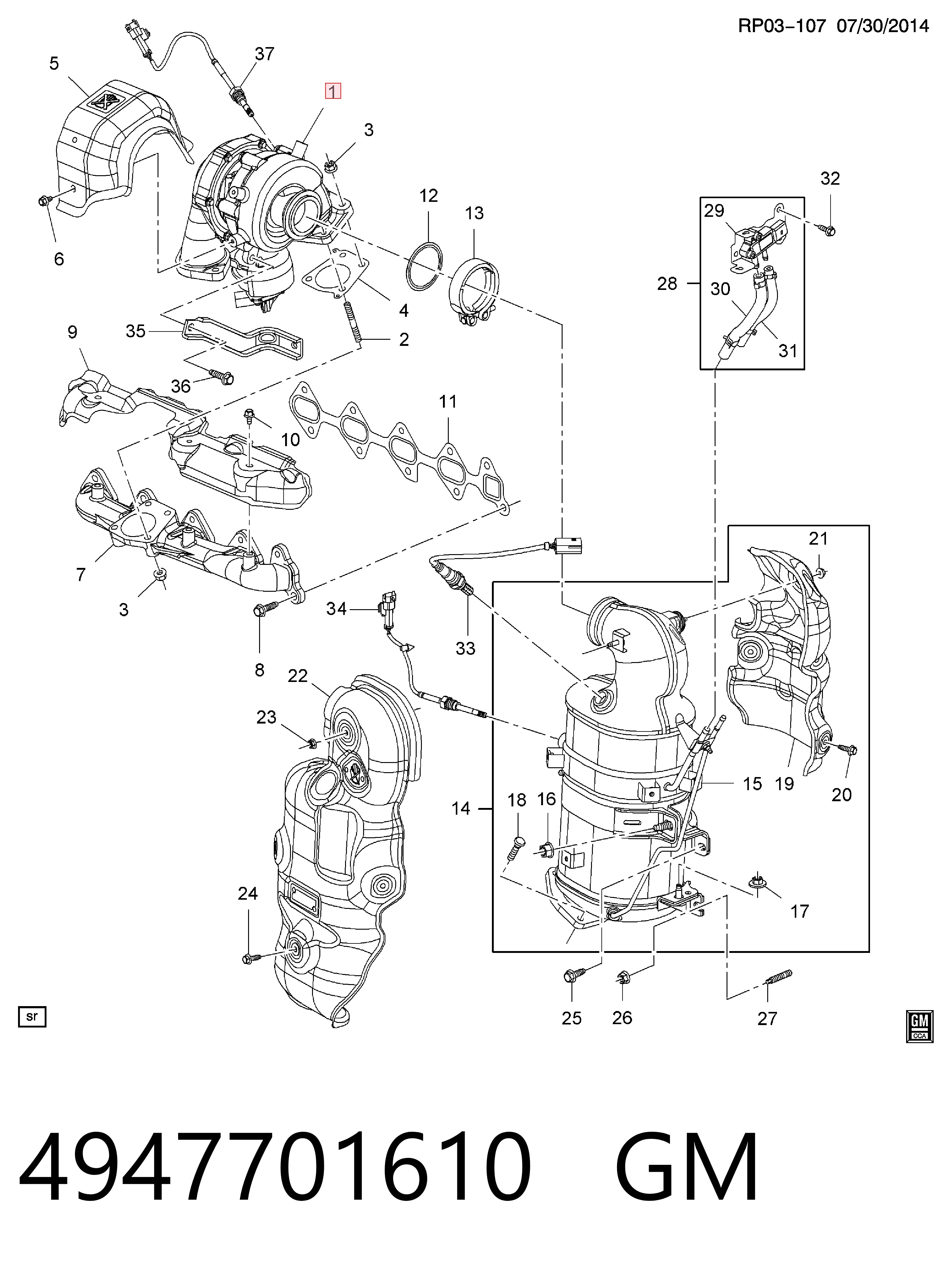 Turbina Chevrolet Captiva II SUV (C140) (2011 - 2026) cena, od 521,06 USD