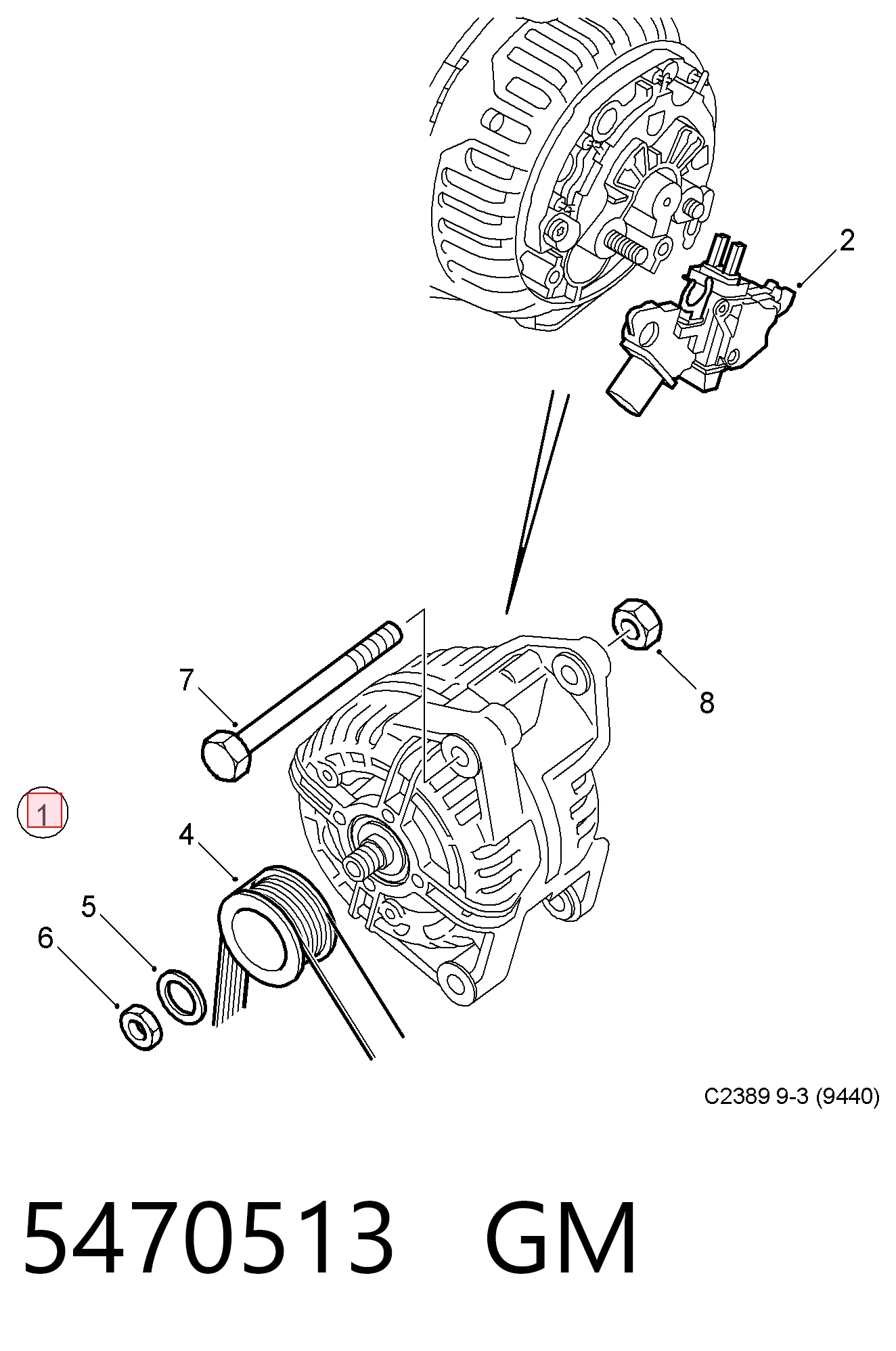Alternator 1638099980 Peugeot/Citroen