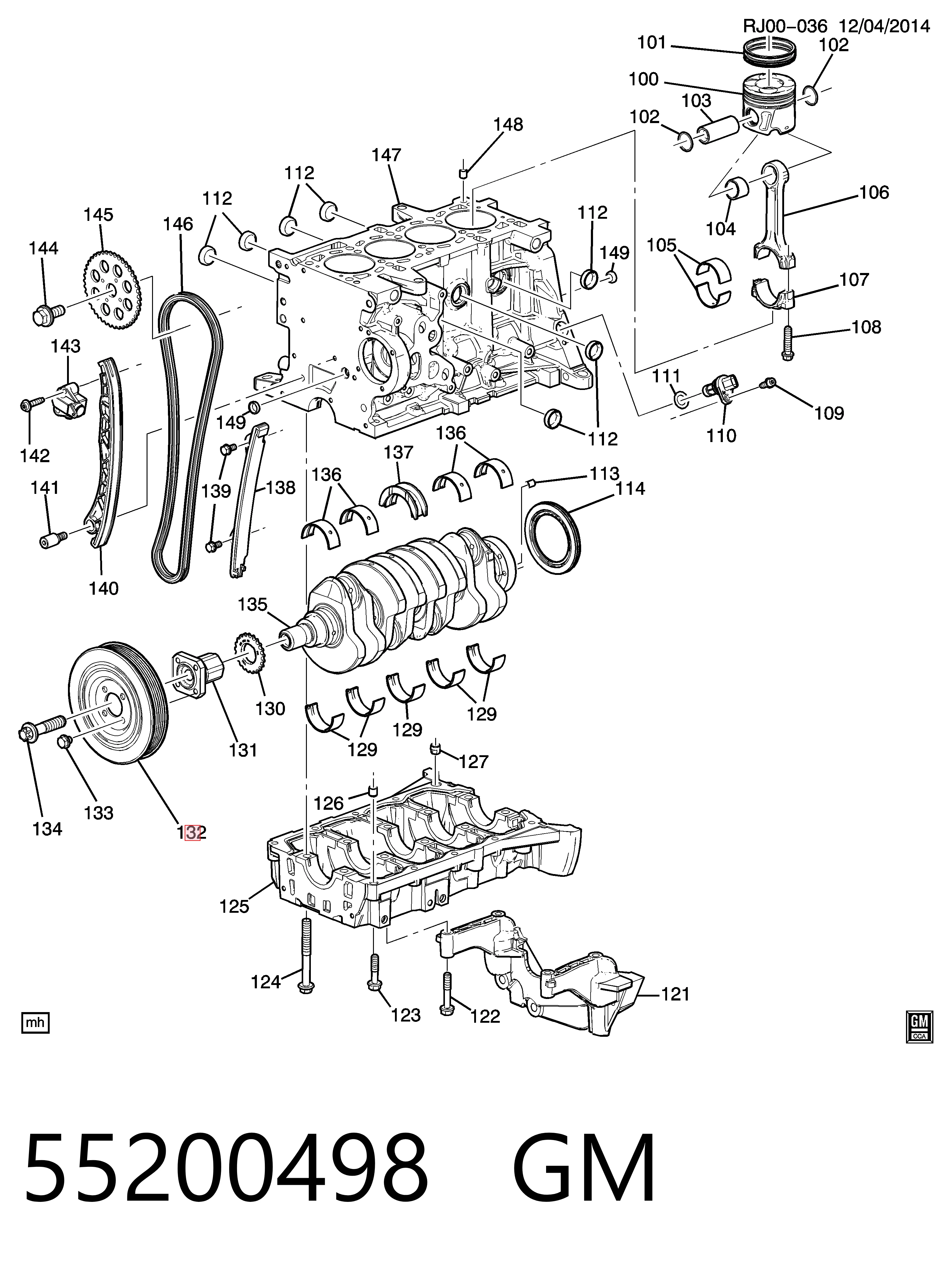 Koło pasowe wału korbowego Chevrolet Aveo III sedana (T300) (2011 - 2020) cena, od 35,75 USD