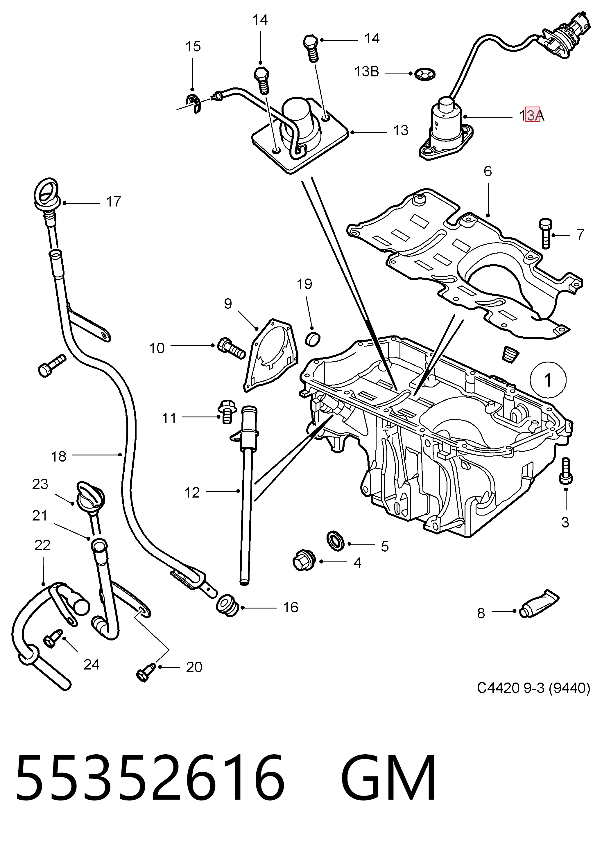 Czujnik poziomu oleju silnikowego  do Opel Astra J Sports Tourer P10
