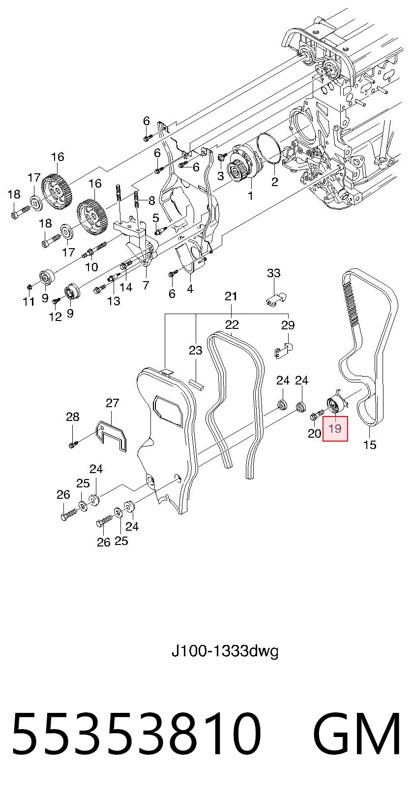  Rolka napinacza paska rozrządu Opel Zafira 