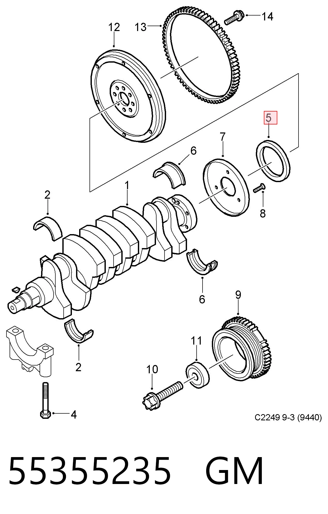 Uszczelniacz wału korbowego silnika tylny Opel Kadett E kombi (35, 36, 45, 46) (1984 - 1991) cena, od 7,86 USD