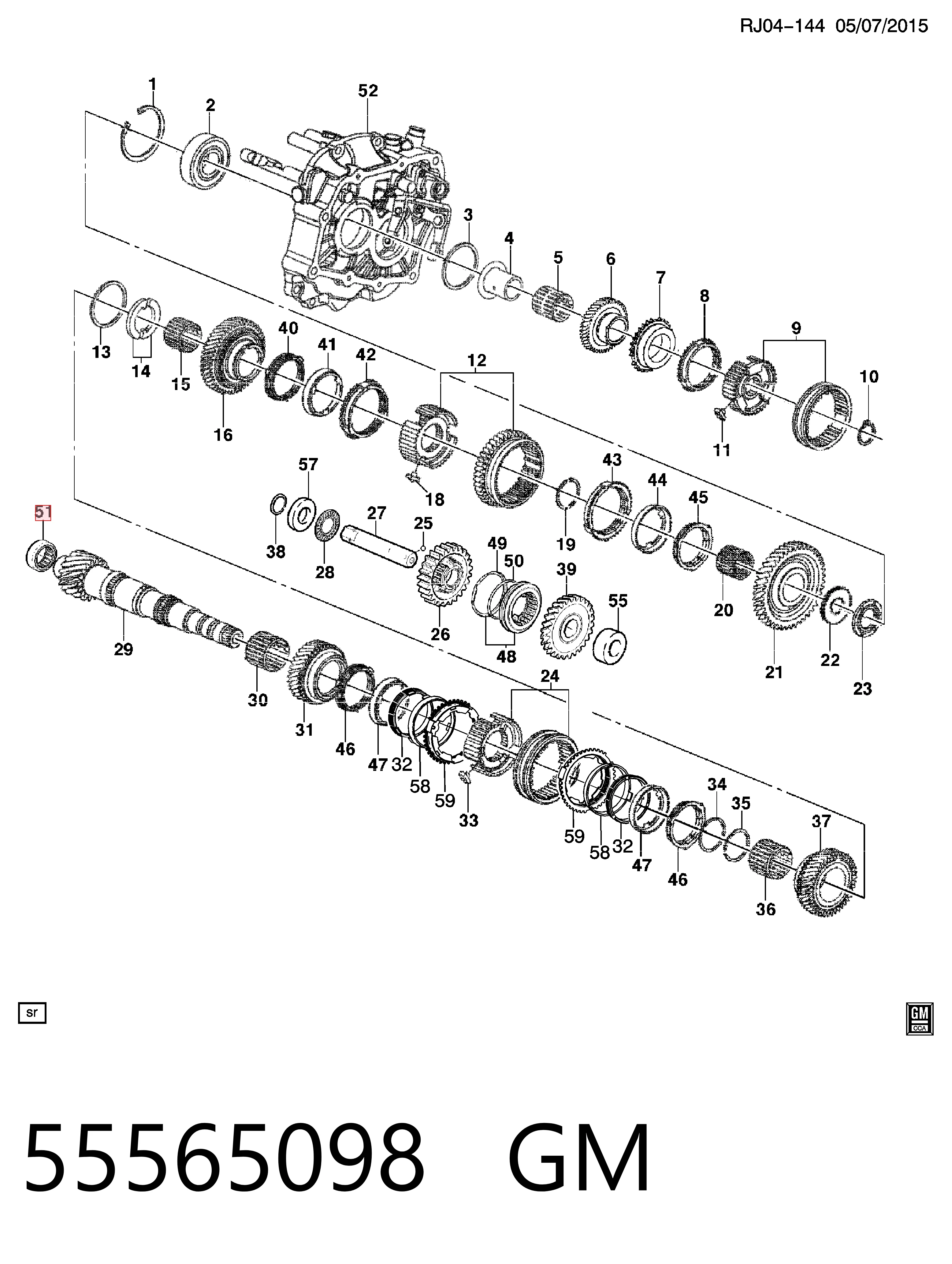 55565098 Peugeot/Citroen Łożysko skrzyni biegów