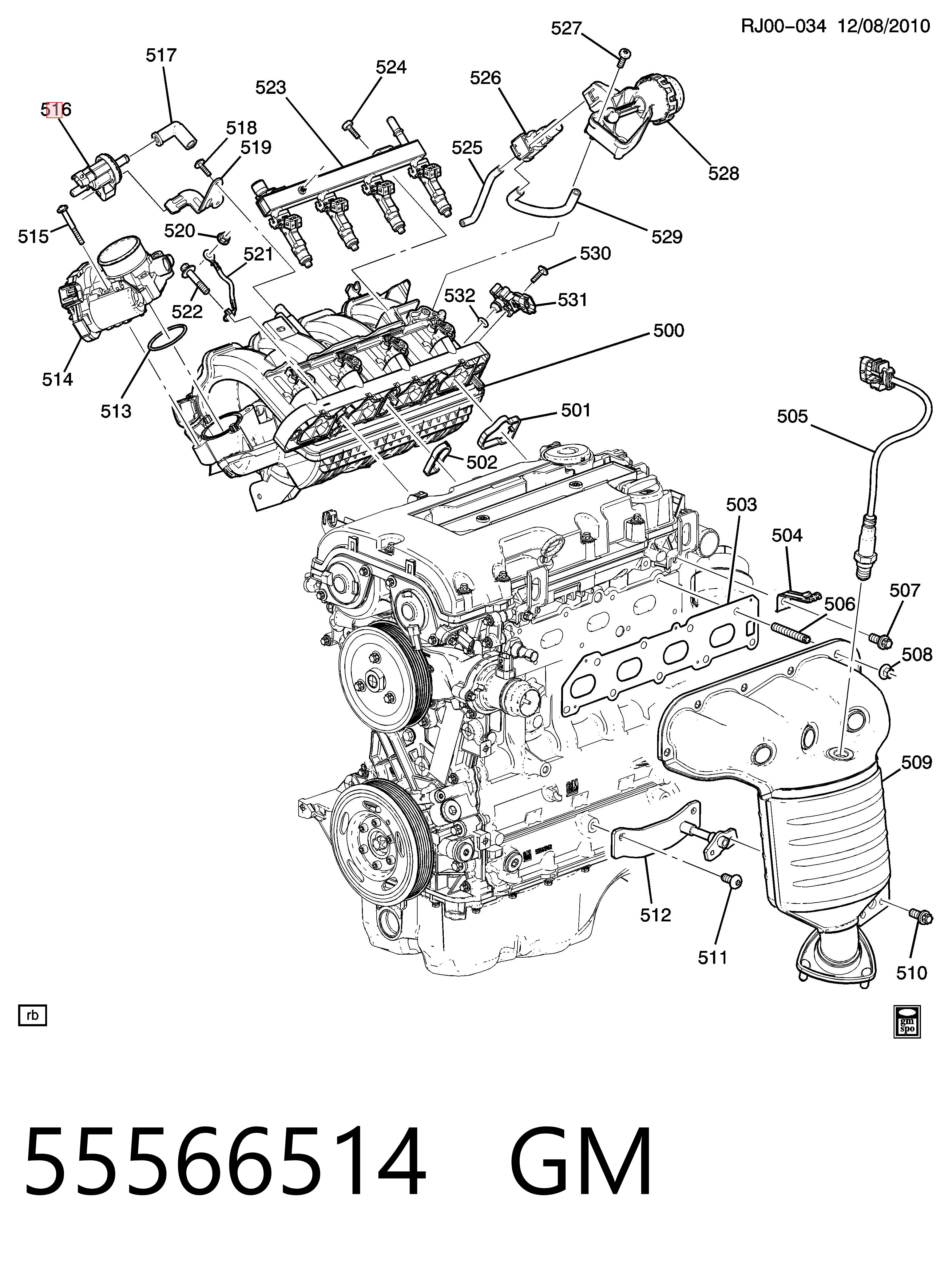 55566514 General Motors Zawór odpowietrzający zbiornika paliwa