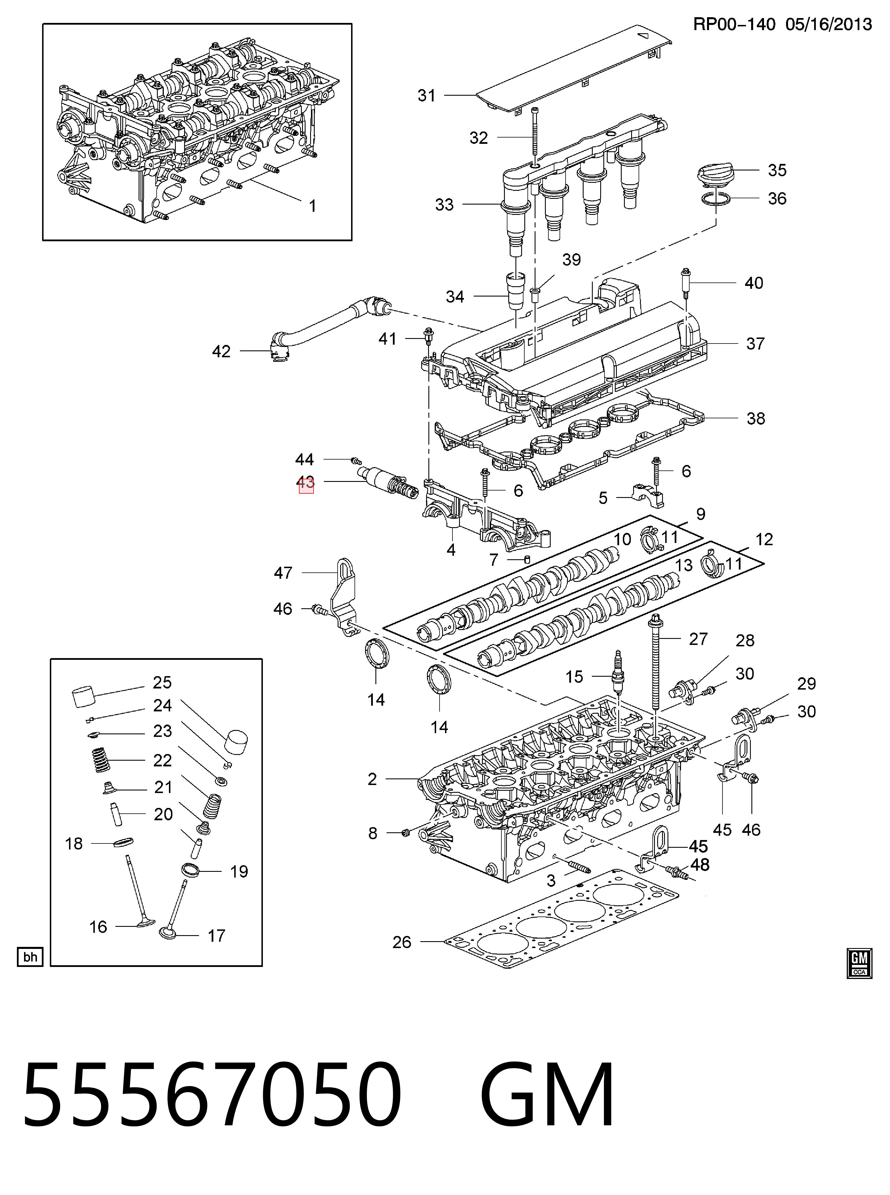 55567050 General Motors Zawór elektromagnetyczny faz rozrządu